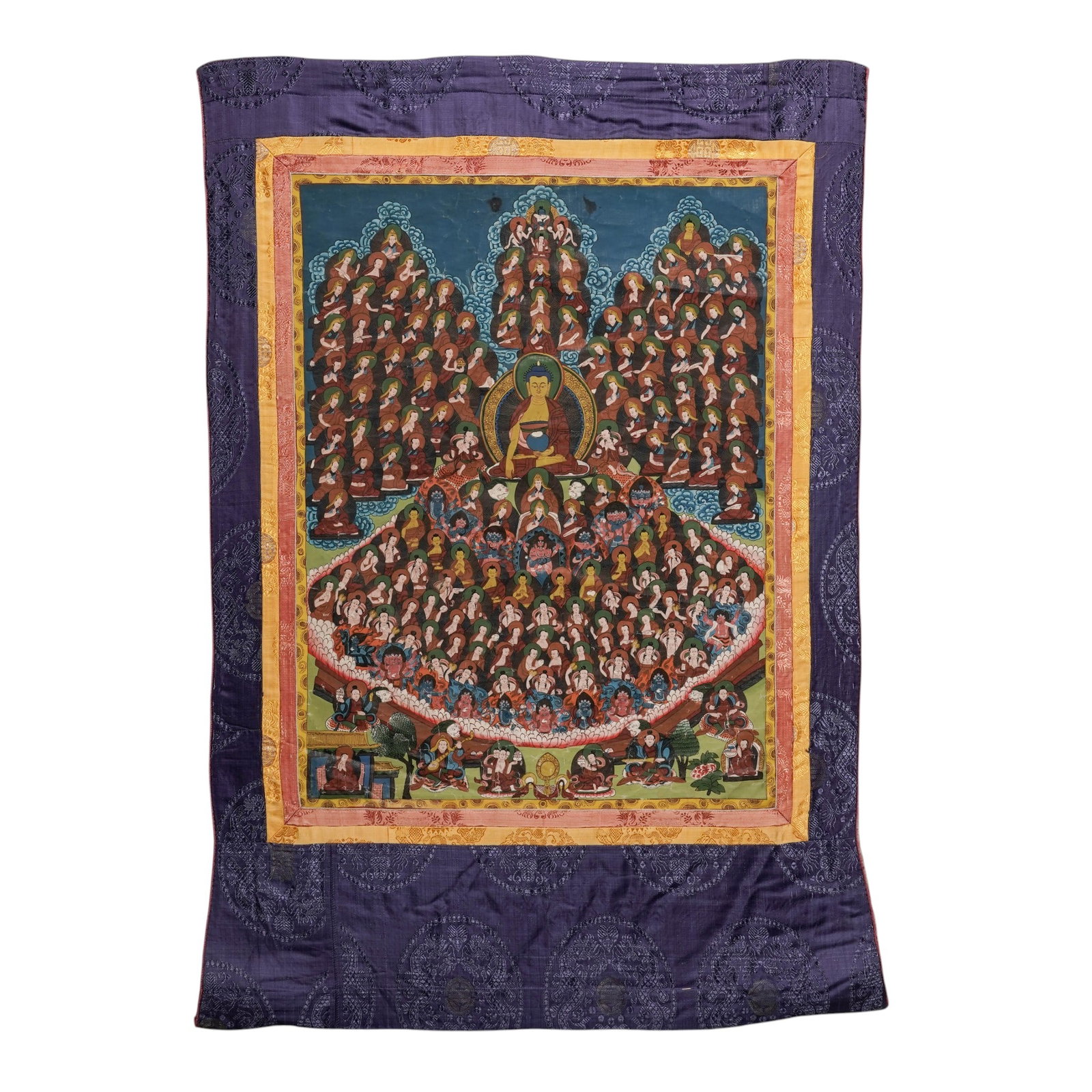 Tibetan Buddhist "Refuge Tree" Thangka (1 of 3)