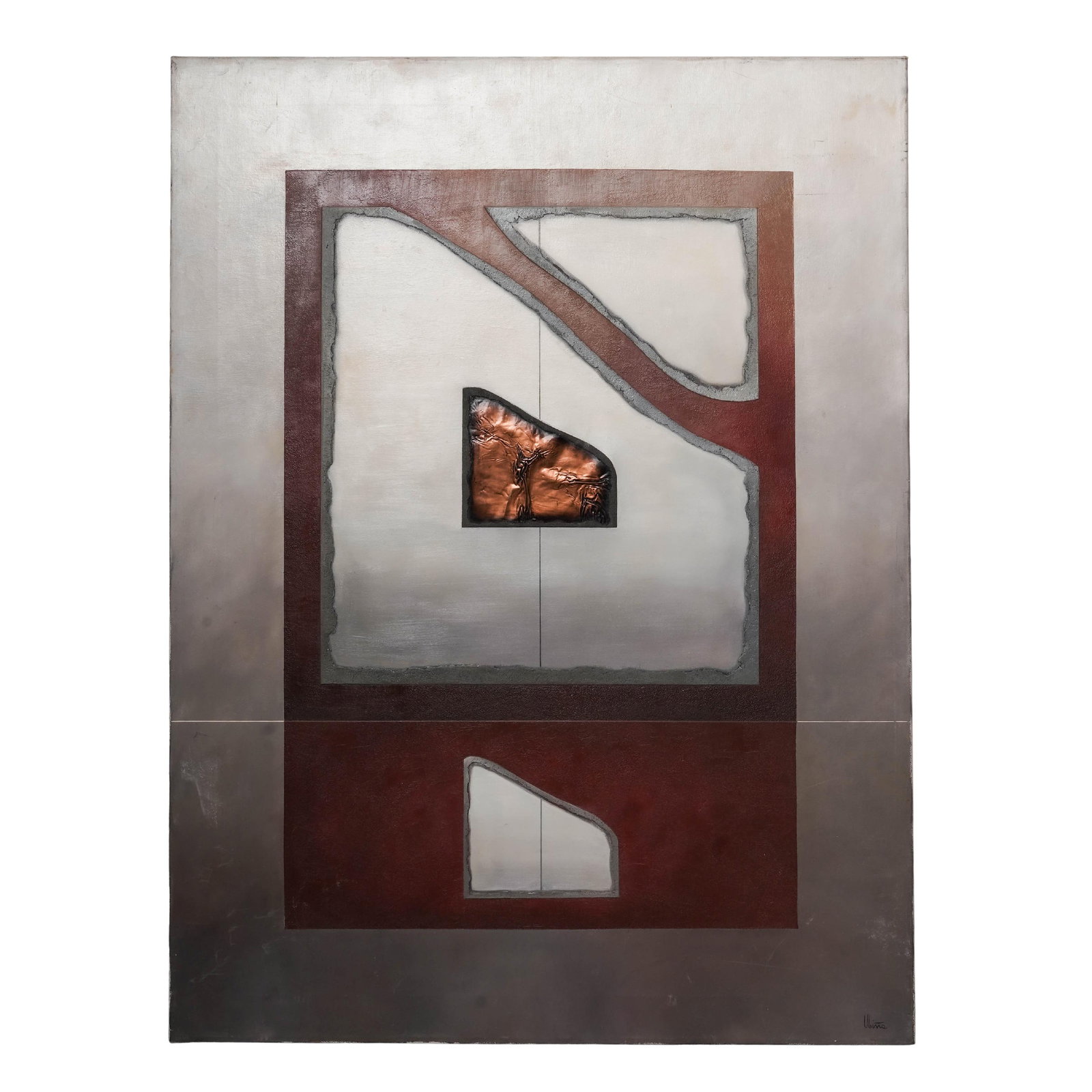 Senen Ubina (Spaniard, 1923-2012) Abstract Mixed Media On Canvas (1 of 7)
