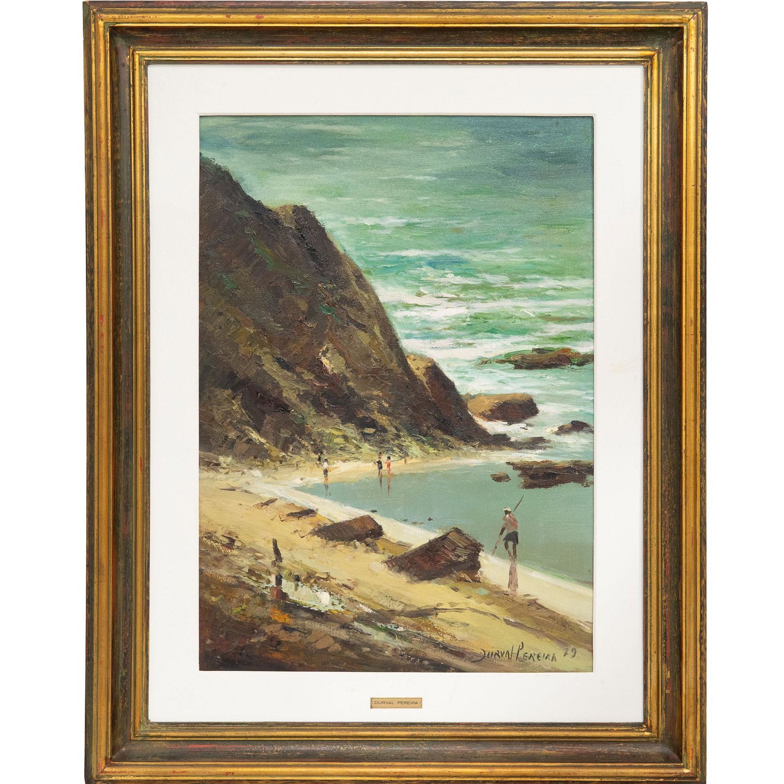 Durval Pereira (Brazilian, 1918-1984) Oceanside Oil Painting (1 of 4)