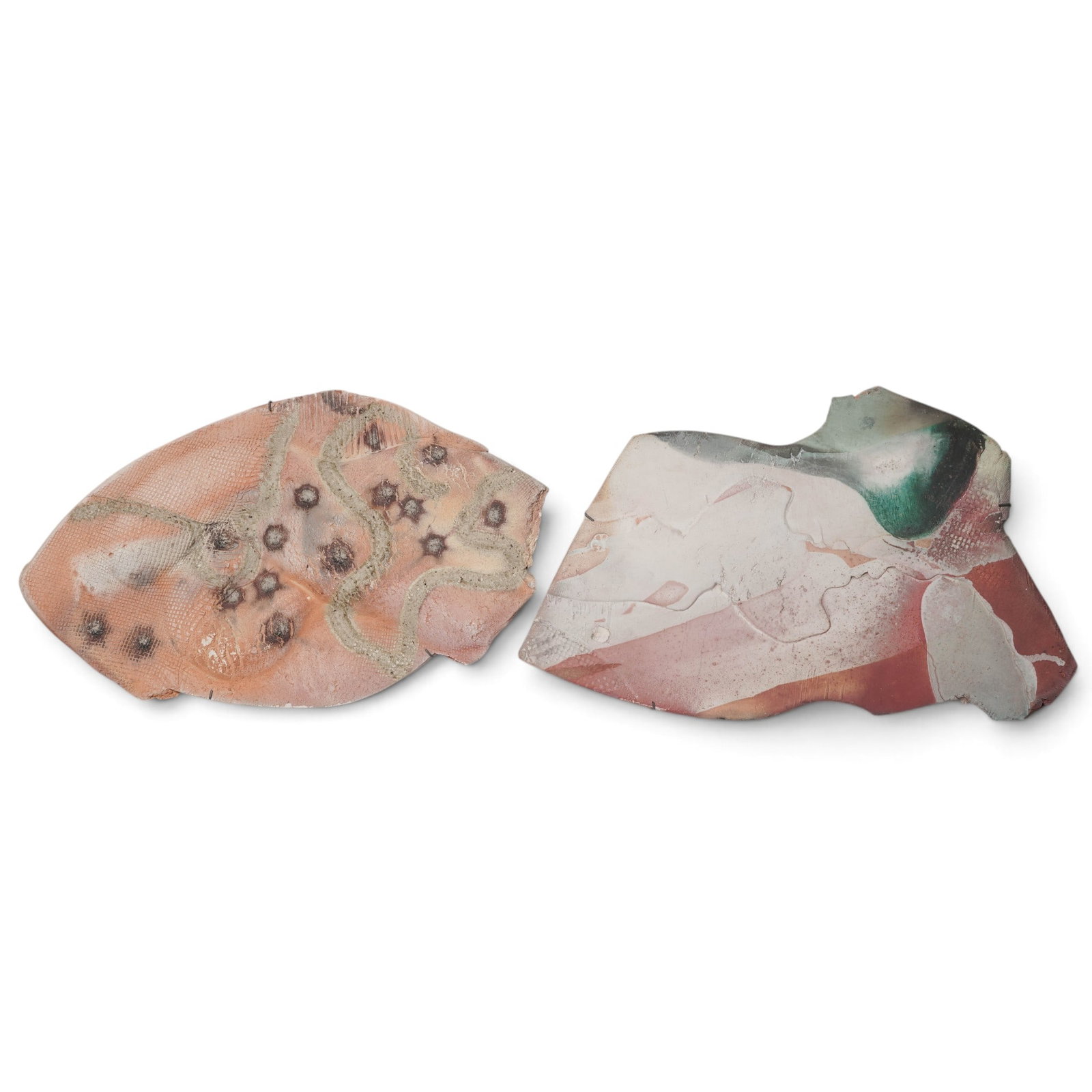 Artist Signed Abstract Pottery Releifs (1 of 12)