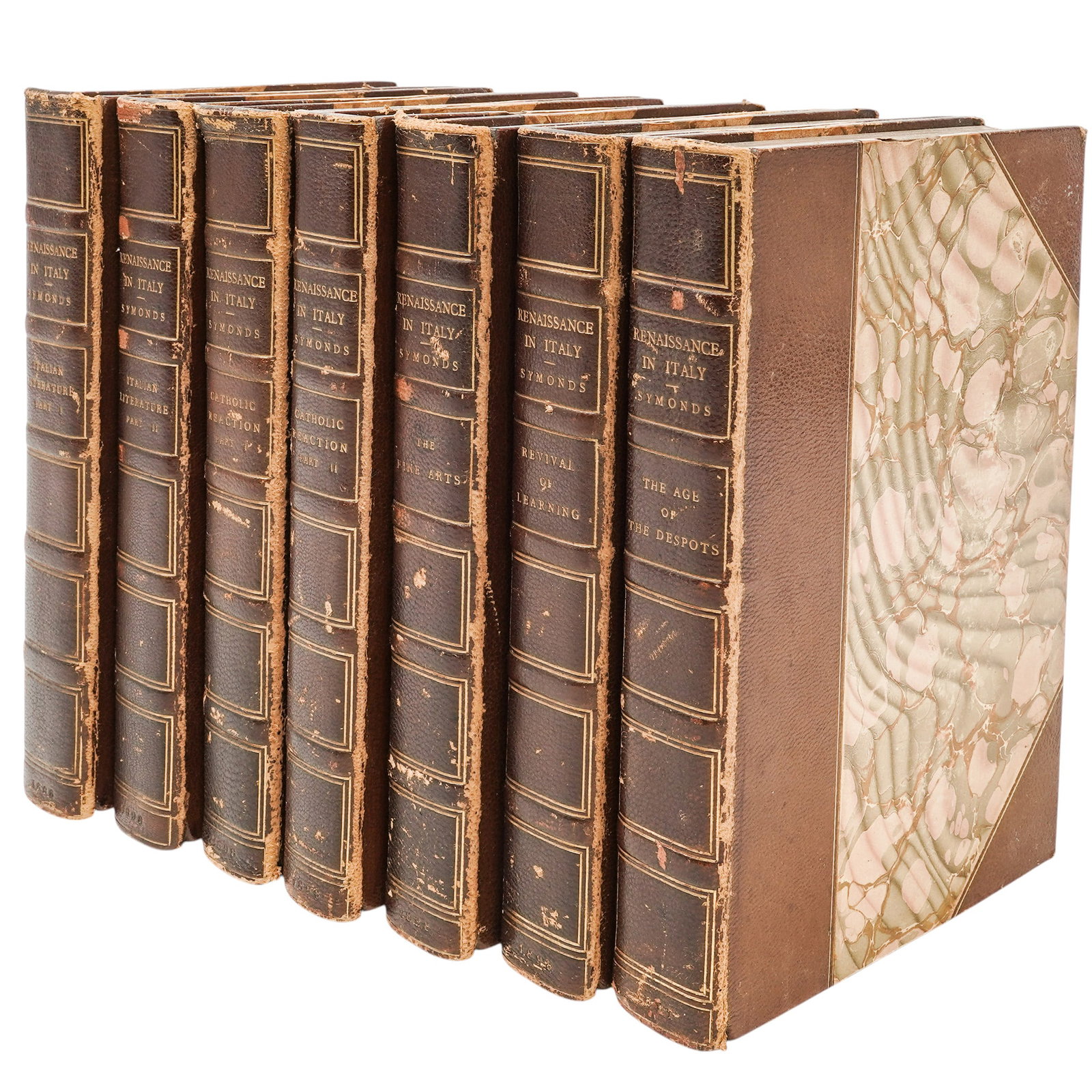 (7 pc) John Symonds "Renaissance In Italy" New Edition Book Set (1 of 7)