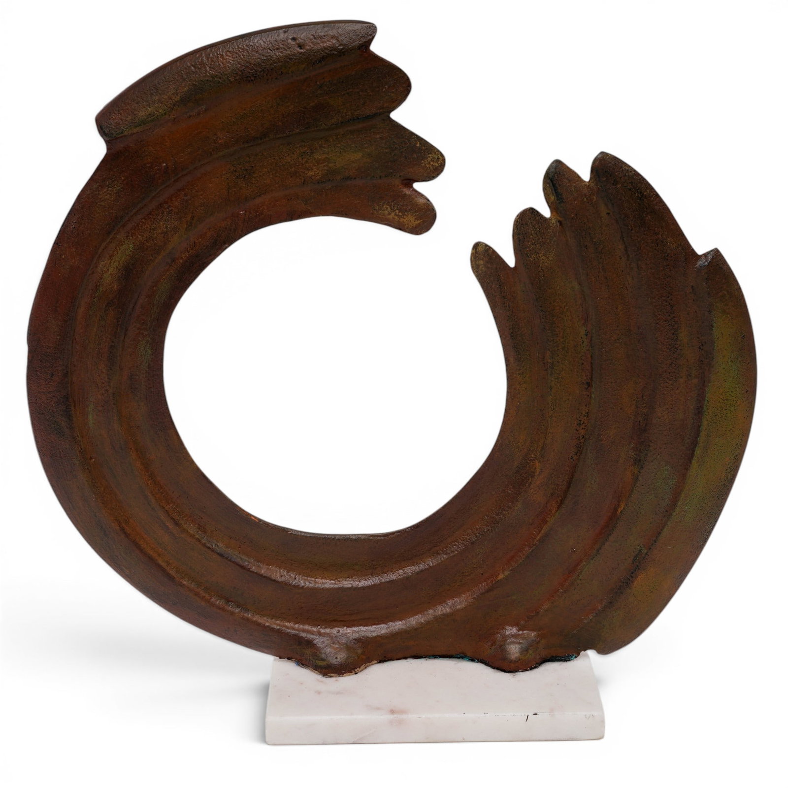 Modernist Bronzed Metal Abstract Sculpture (1 of 8)