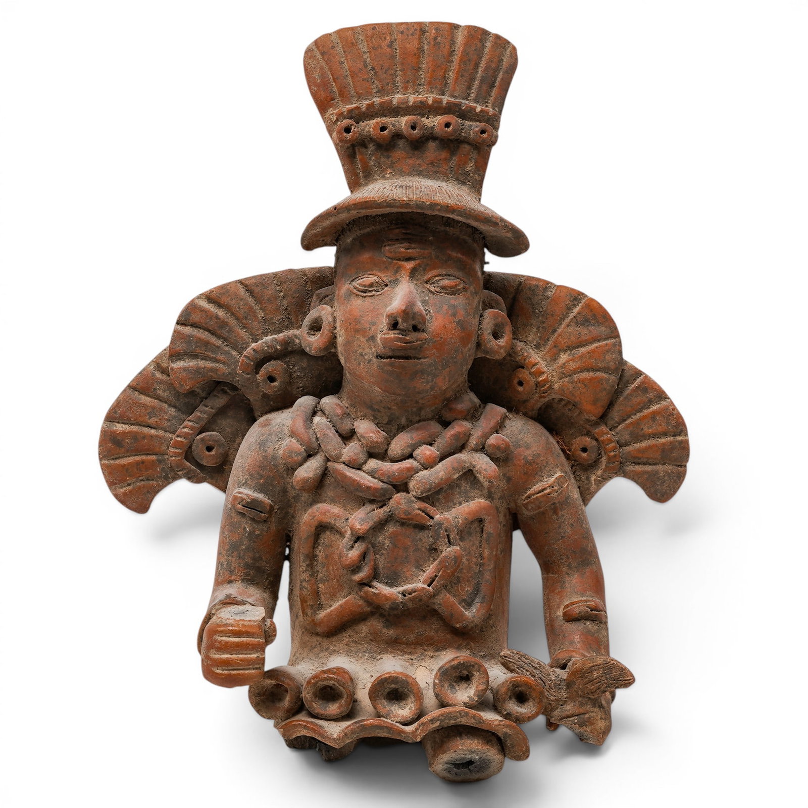 Pre-Columbian Style Terracotta Royal Ancestor Funerary Urn (1 of 8)