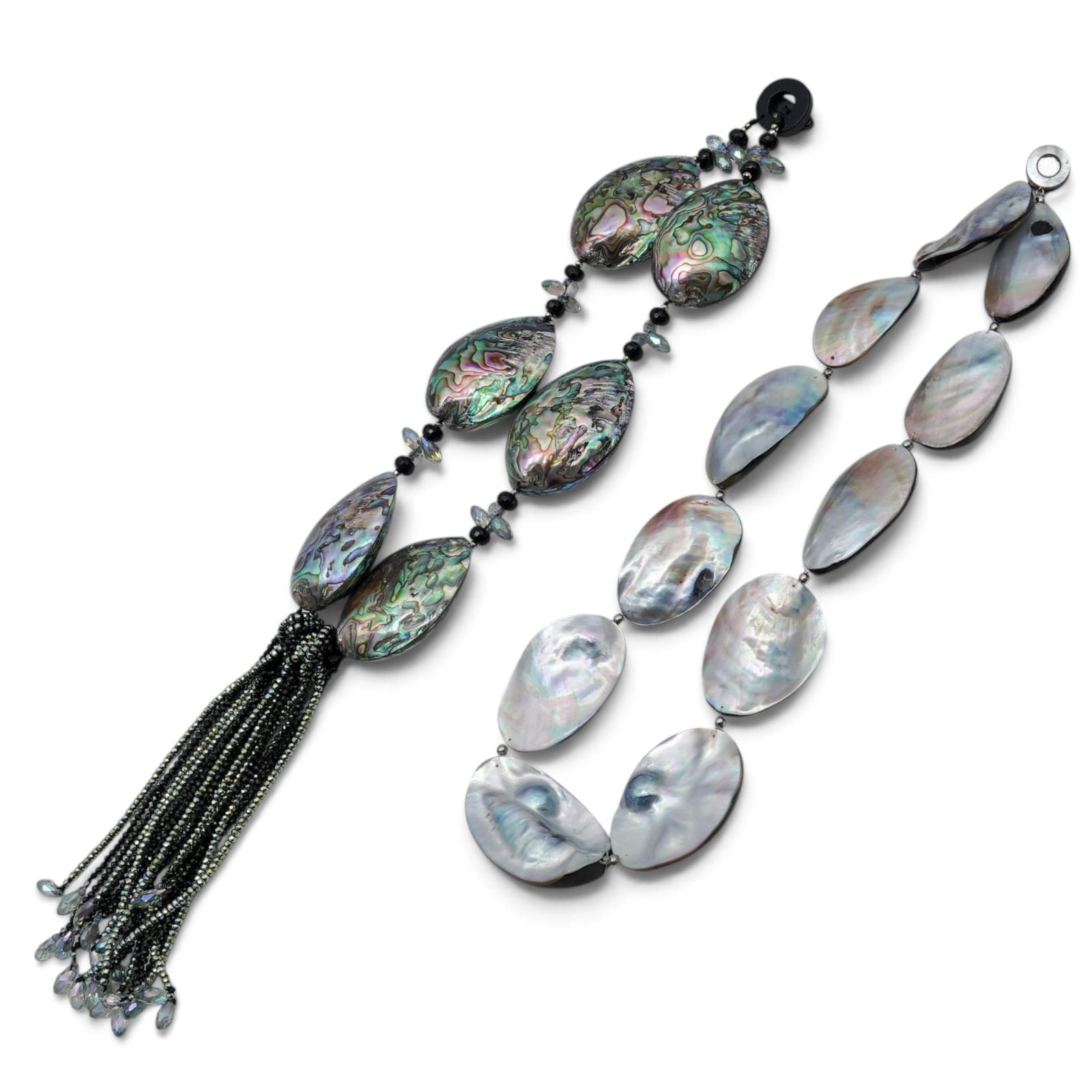 (2pc) Designer Mother Of Pearl & Abalone Shell Necklaces (1 of 11)