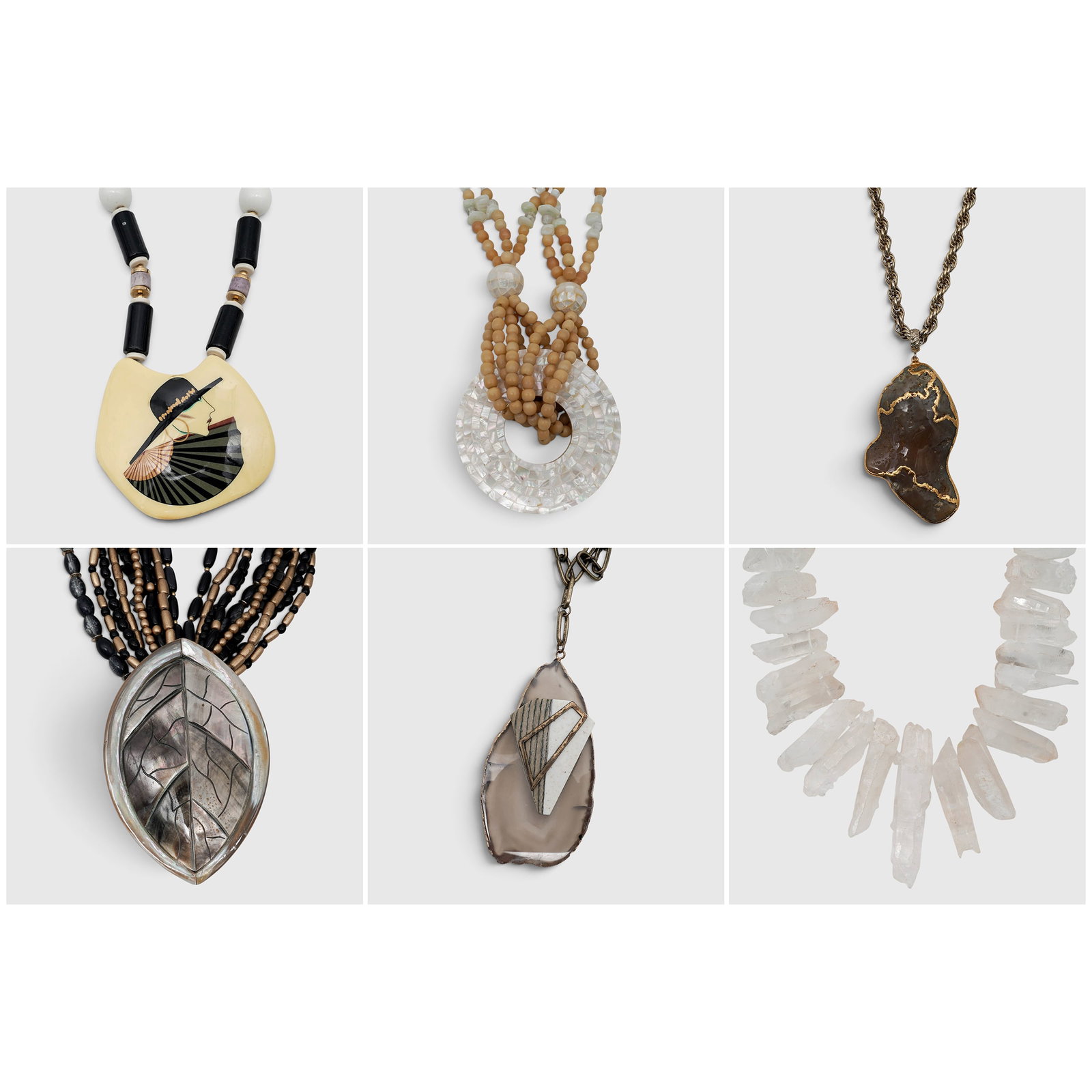 (6 pc) Grouping of Contemporary Statement Necklaces (1 of 10)
