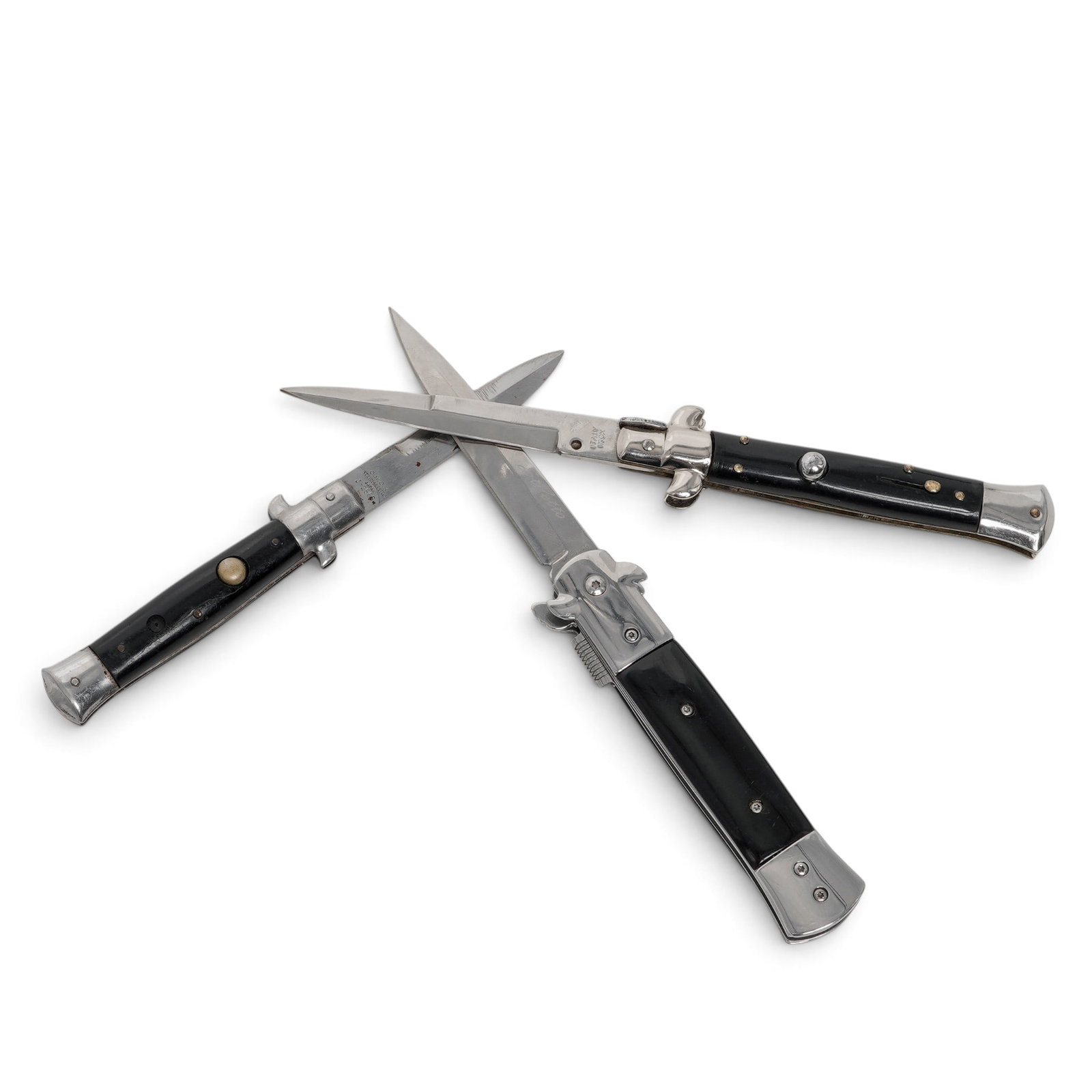 (3 pc) Stiletto Switchblade Knives (1 of 9)
