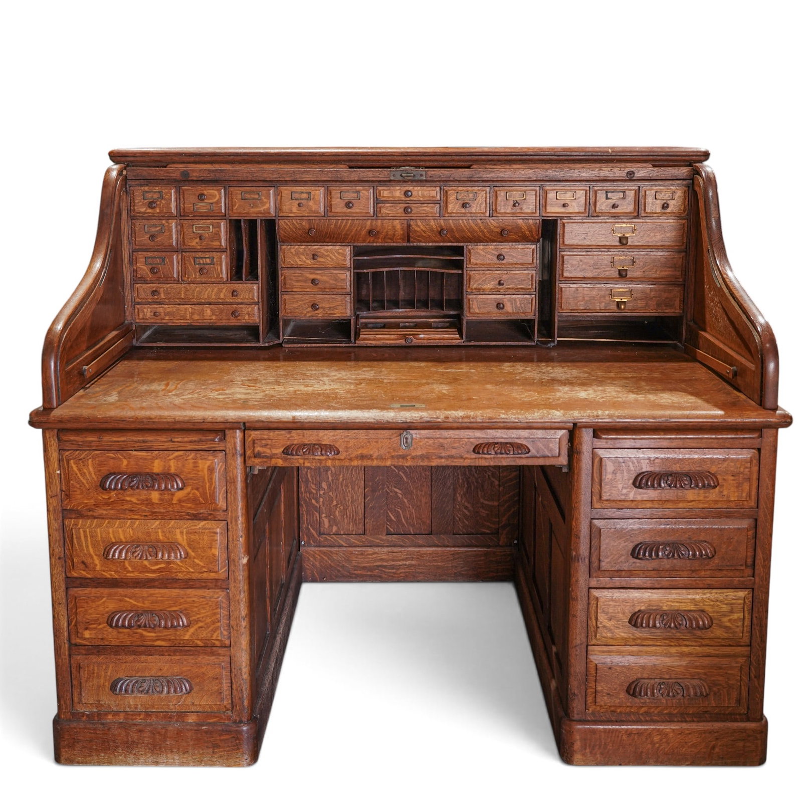 Antique Oak Roll Top Secretary’s Desk (1 of 8)