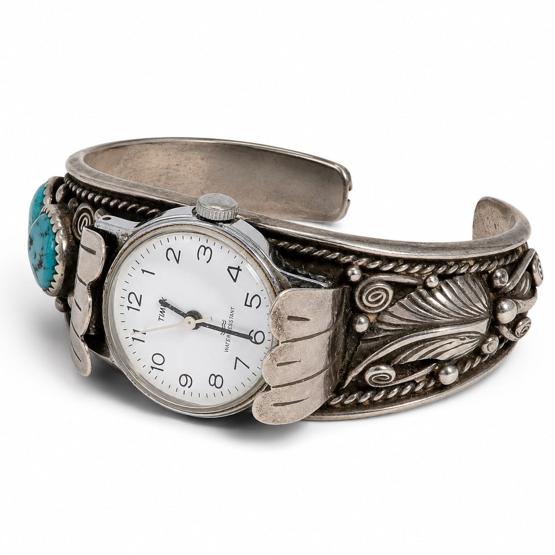 Ray Begay Navajo Sterling Silver Cuff Watch Bracelet (1 of 5)