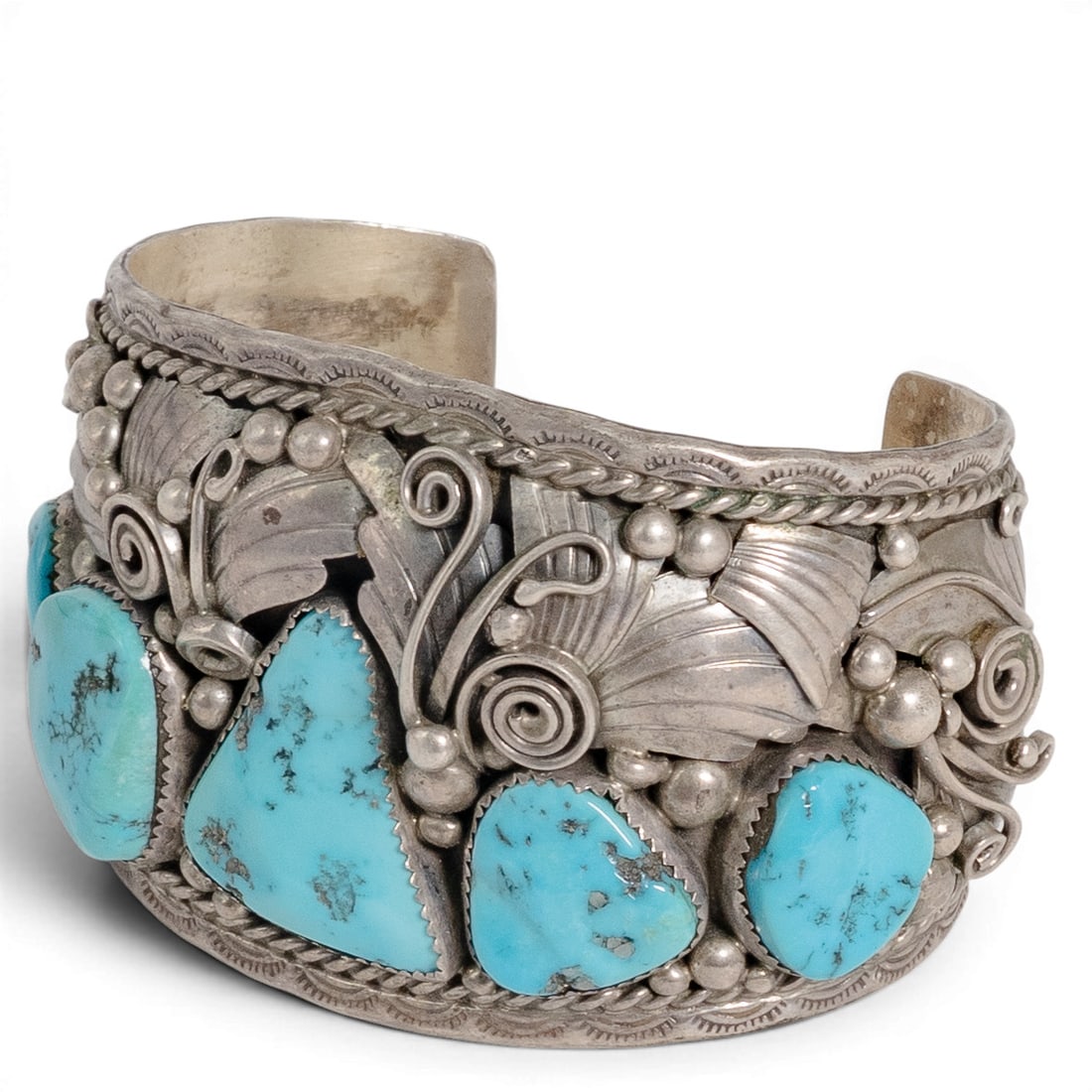 Allen Chee Navajo Sterling Silver & Turquoise Cuff (1 of 6)