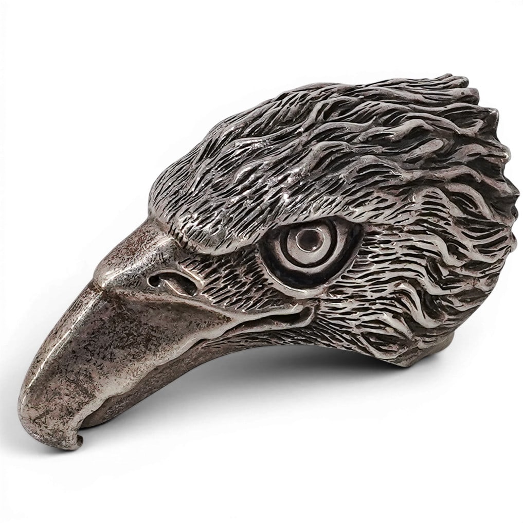 Vintage Sterling Silver Eagle Head Biker Ring (1 of 7)