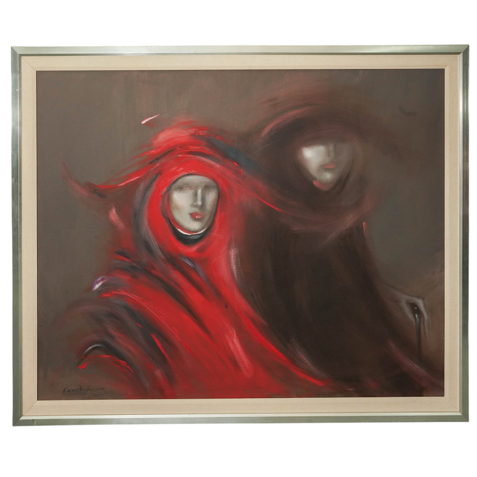Victoria Montesinos (Mexican, b 1944) Large Oil on Canvas (1 of 5)