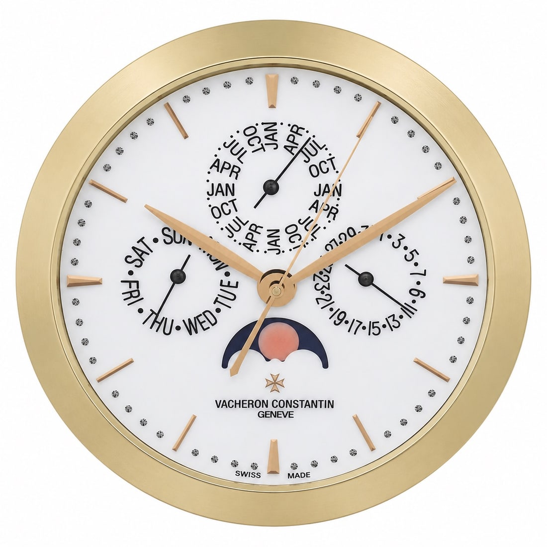 Vacheron Constantin White & Gold Date Wall Clock XL (1 of 7)