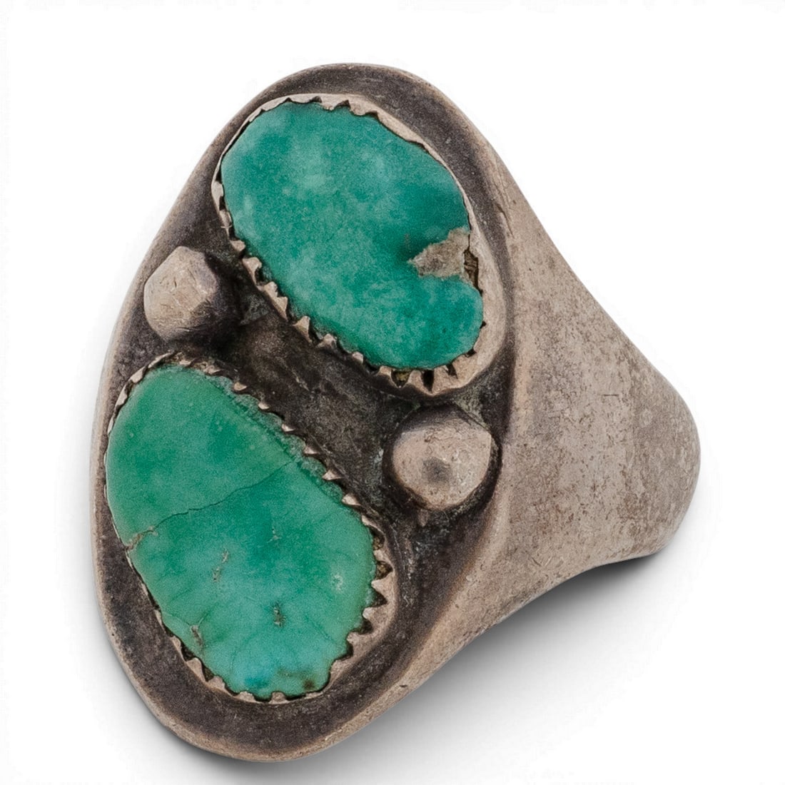 Vintage Horace Iule Zuni Sterling Silver & Turquoise Ring (1 of 4)