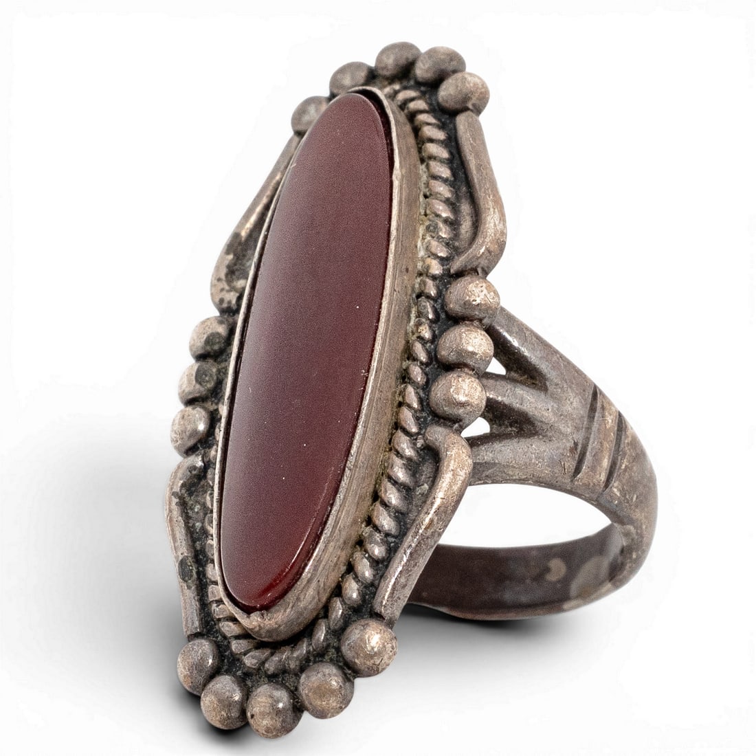 Vintage Southwest Sterling Silver & Carnelian Ring Signed (1 of 5)