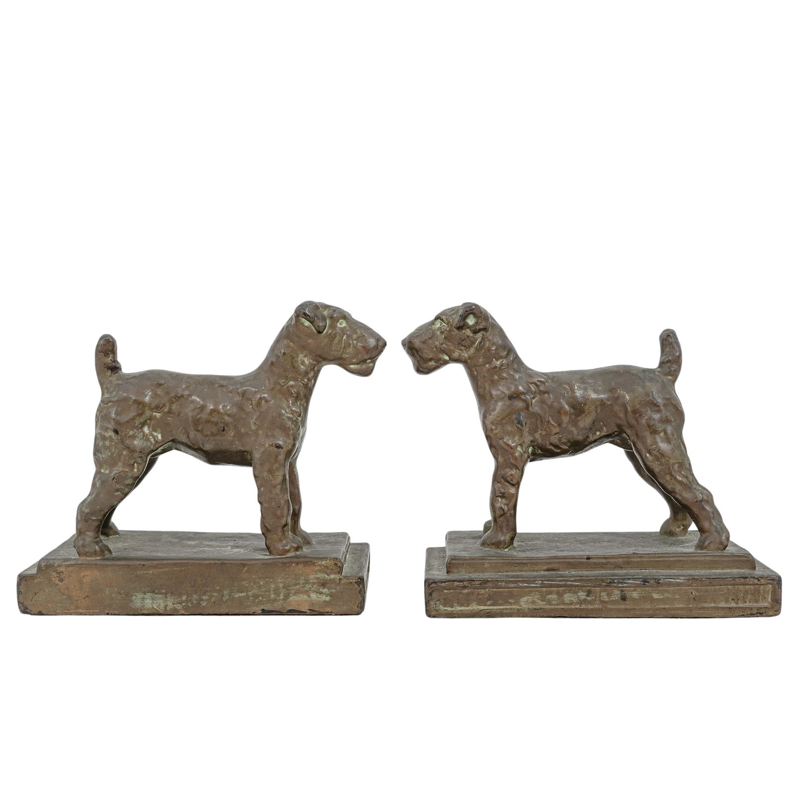 Pair of Bronze Terrier Dog Bookends (1 of 5)