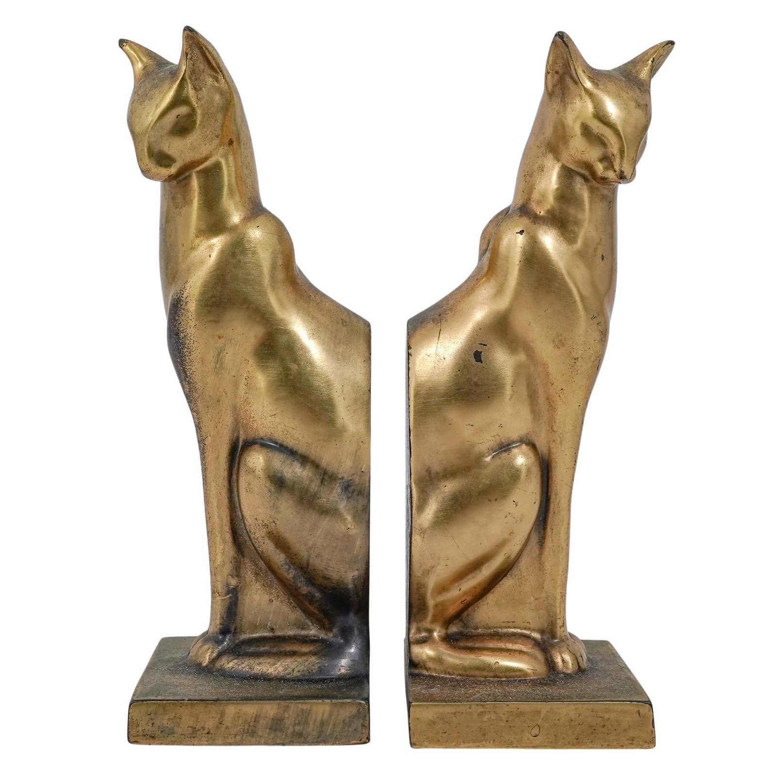Pair of Art Deco Siamese Cat Bookends (1 of 6)