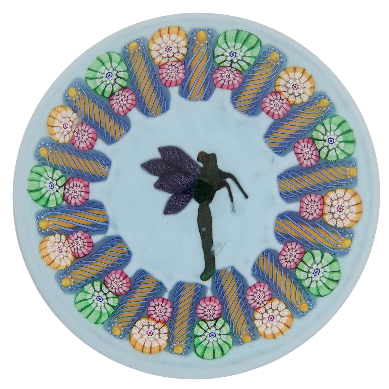 William Manson X John Deacons Dragonfly Glass Paperweight: William Manson X John Deacons Dragonfly Glass Paperweight 2006. Sottish This rare glass paperweight is a 2006 collaborative masterpiece crafted by Scottish artists William Manson Sr. and John Deacons.