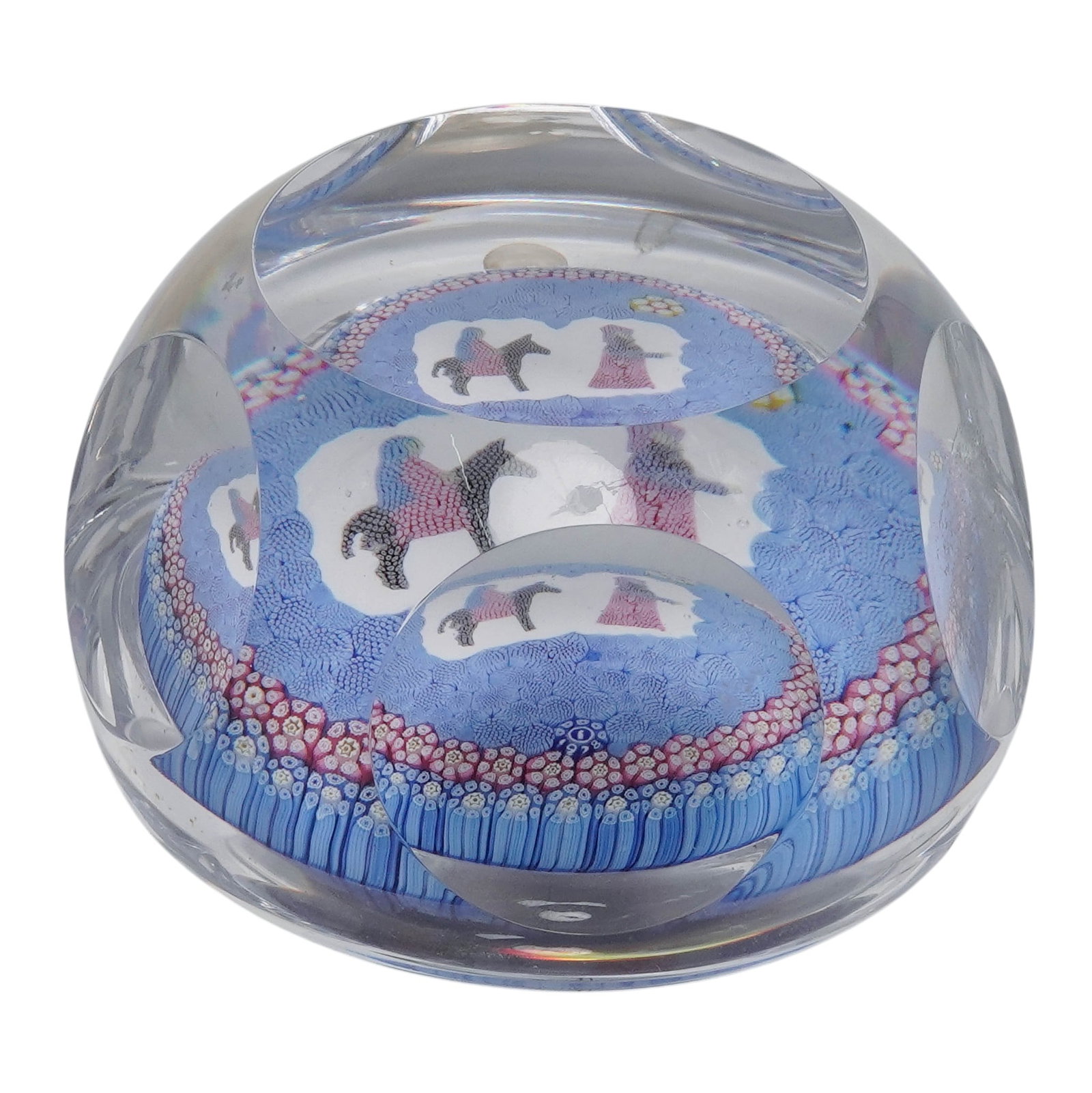 English Whitefriars “Journey To Bethlehem?? Glass Paperweight (1 of 6)