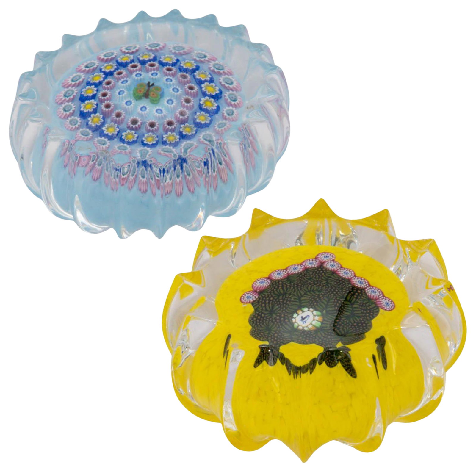 (2pc) John Deacons Art Glass Paperweight (1 of 7)