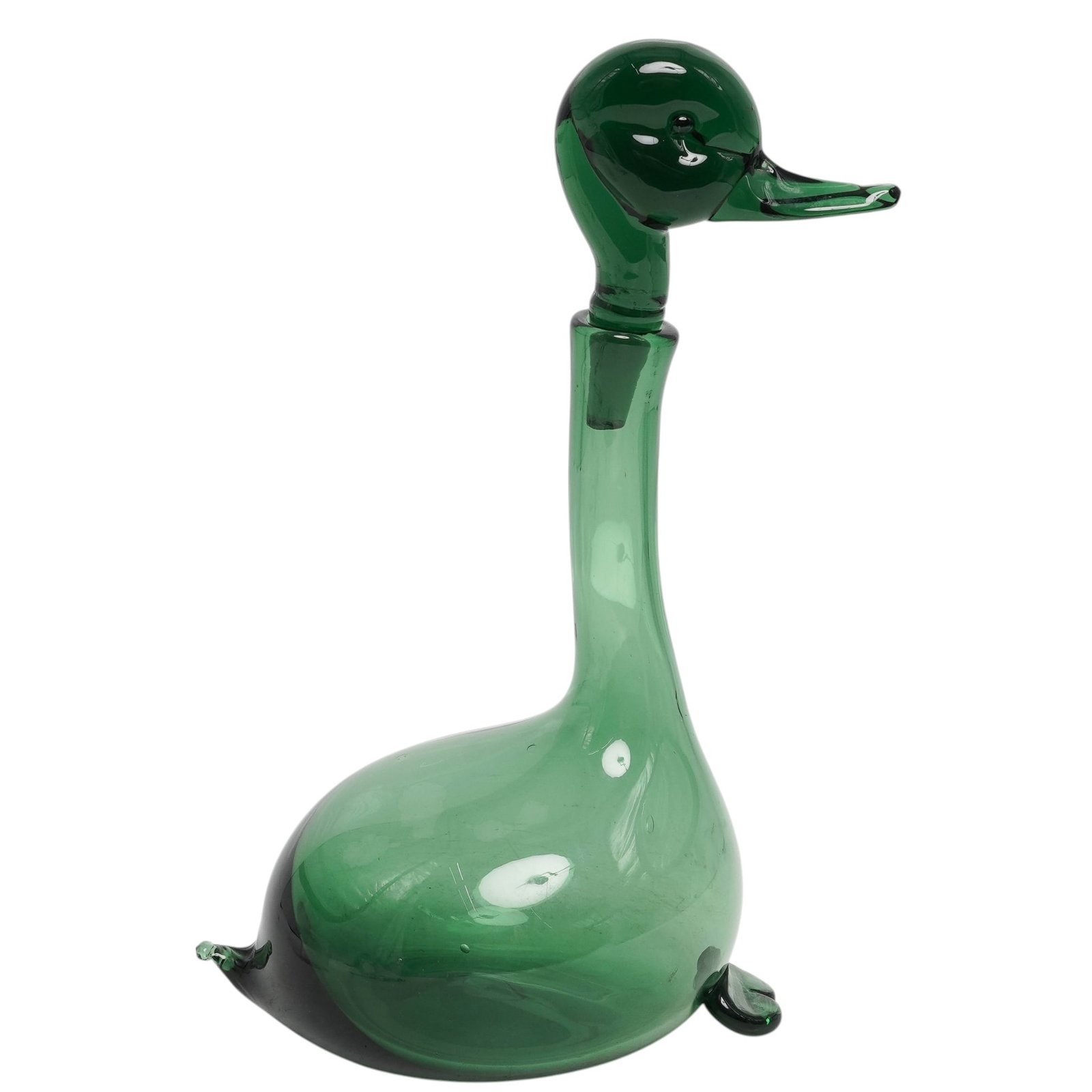 Murano Gio Ponti Style Glass Duck Decanter (1 of 8)