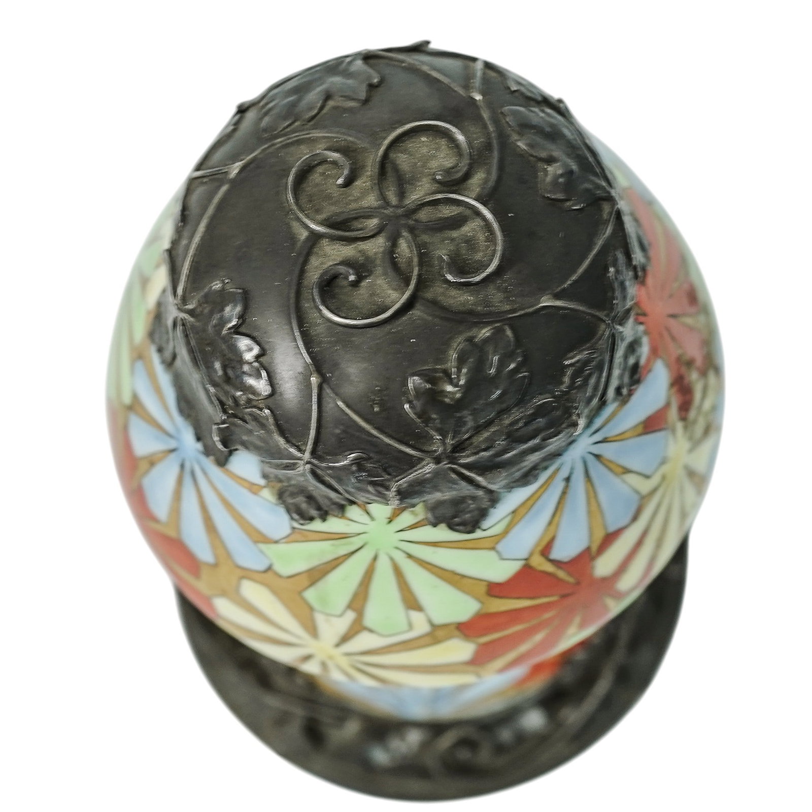 French Mounted Sterling Silver Porcelain - 2