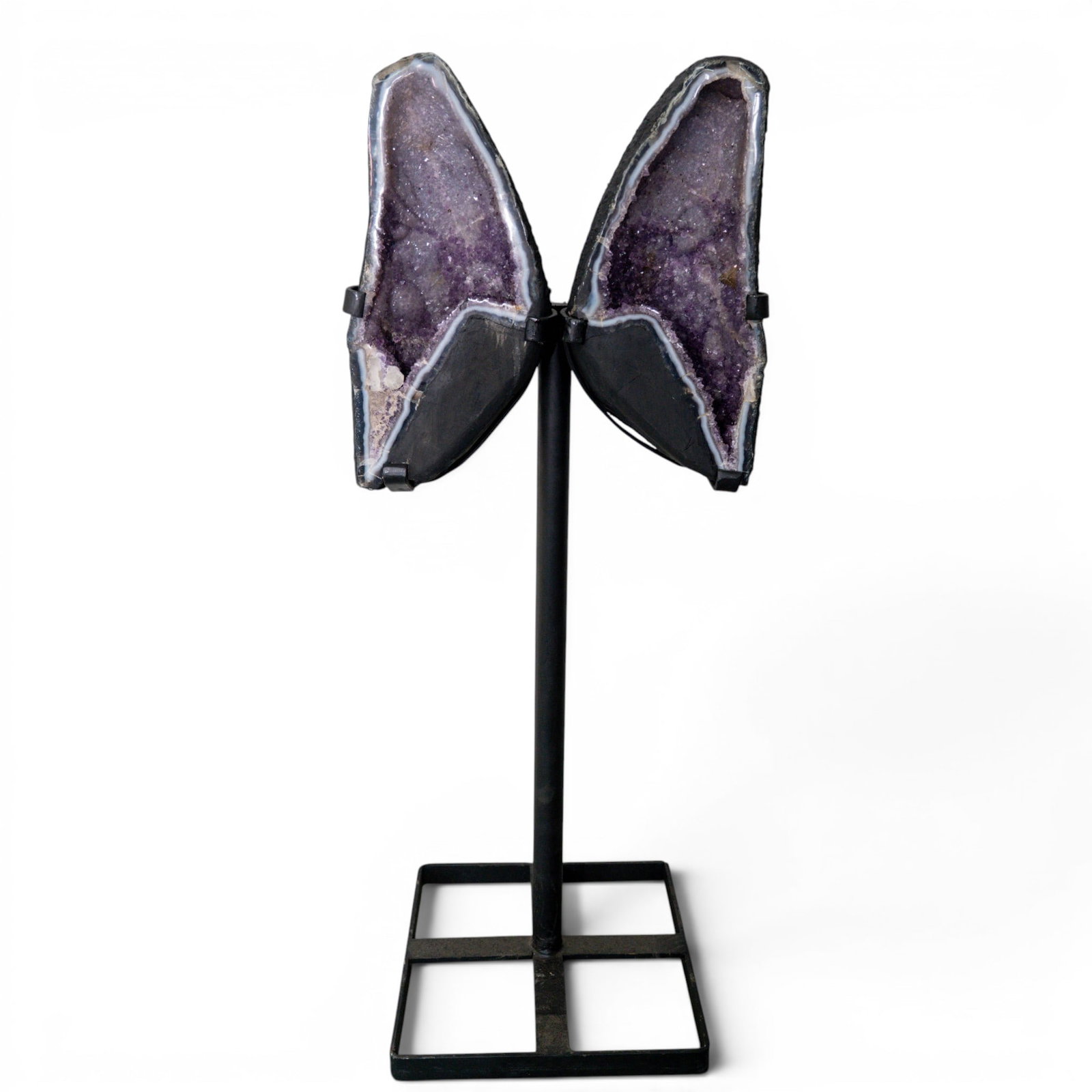 Pair Amethyst Geode “Angel Wings?? Sculpture (1 of 4)