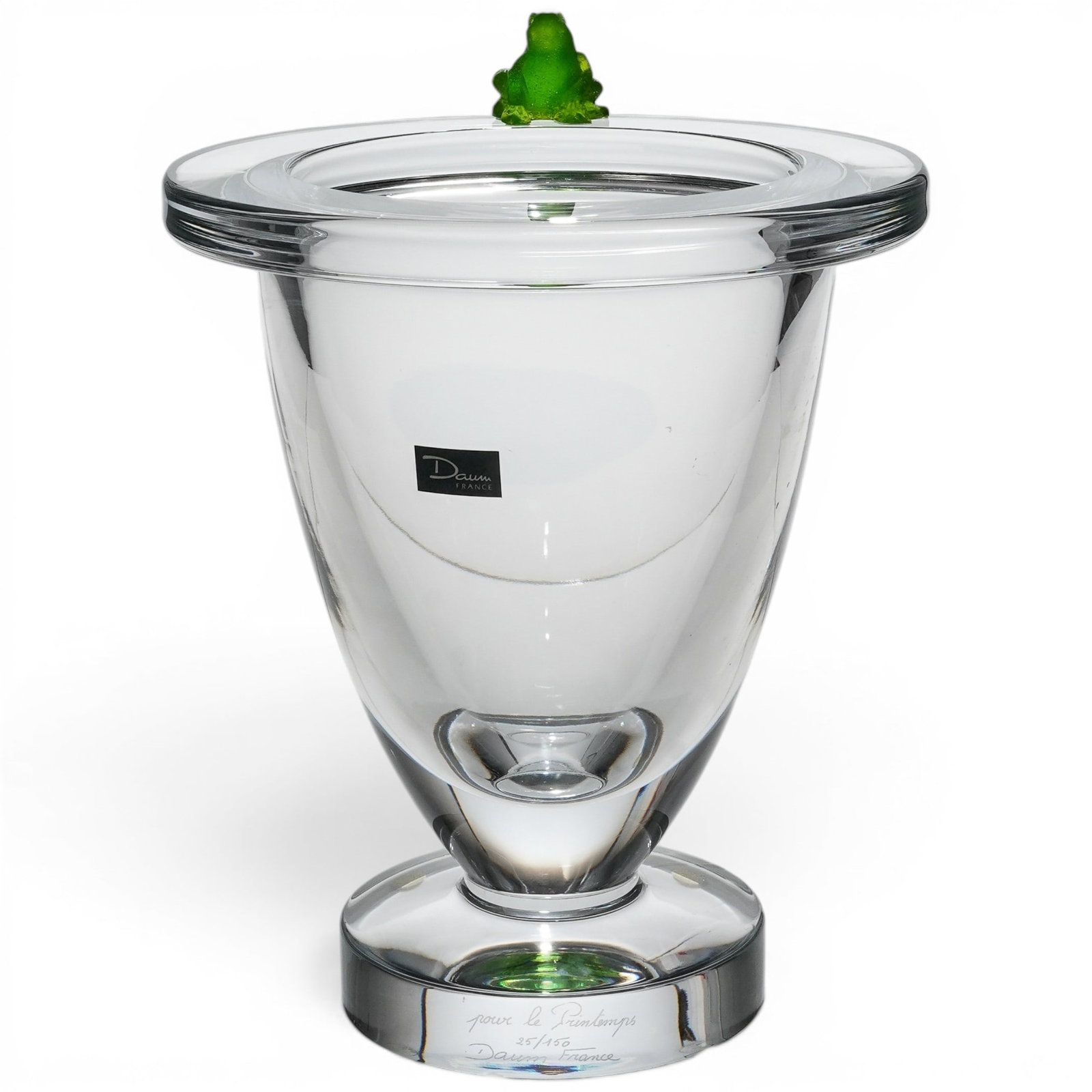 Daum "Pour le Printemps" Clear Crystal & Pate-De-Verre Frog Bowl (1 of 10)