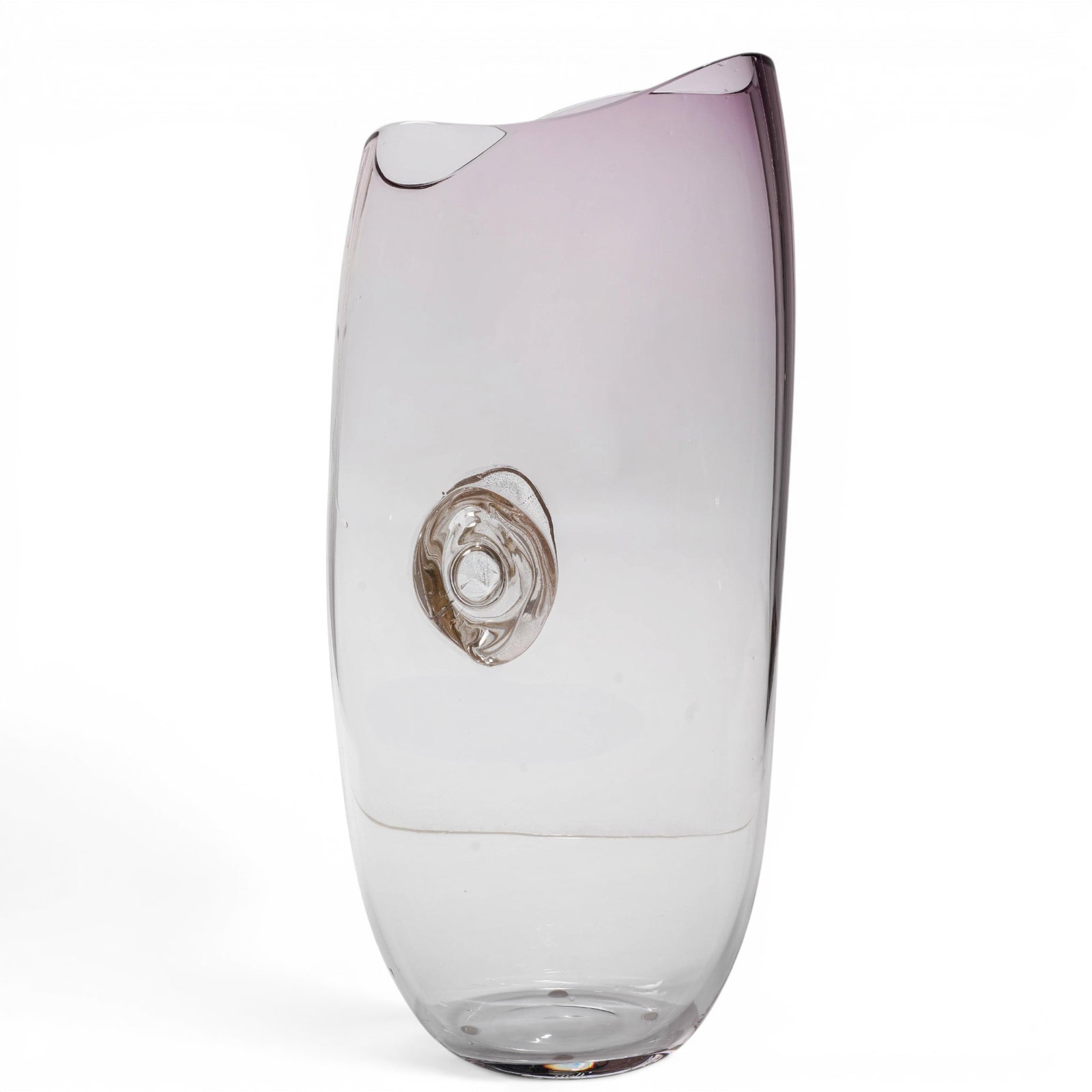 Gino Cenedese & Maurizio Albarelli Murano Glass Vase: Gino Cenedese & Maurizio Albarelli Murano Glass Vase c. 1970, Italian The base of the large vase features an authentic, hand-etched cursive signature reading "Cenedese & Albarelli". It is a tall hand-