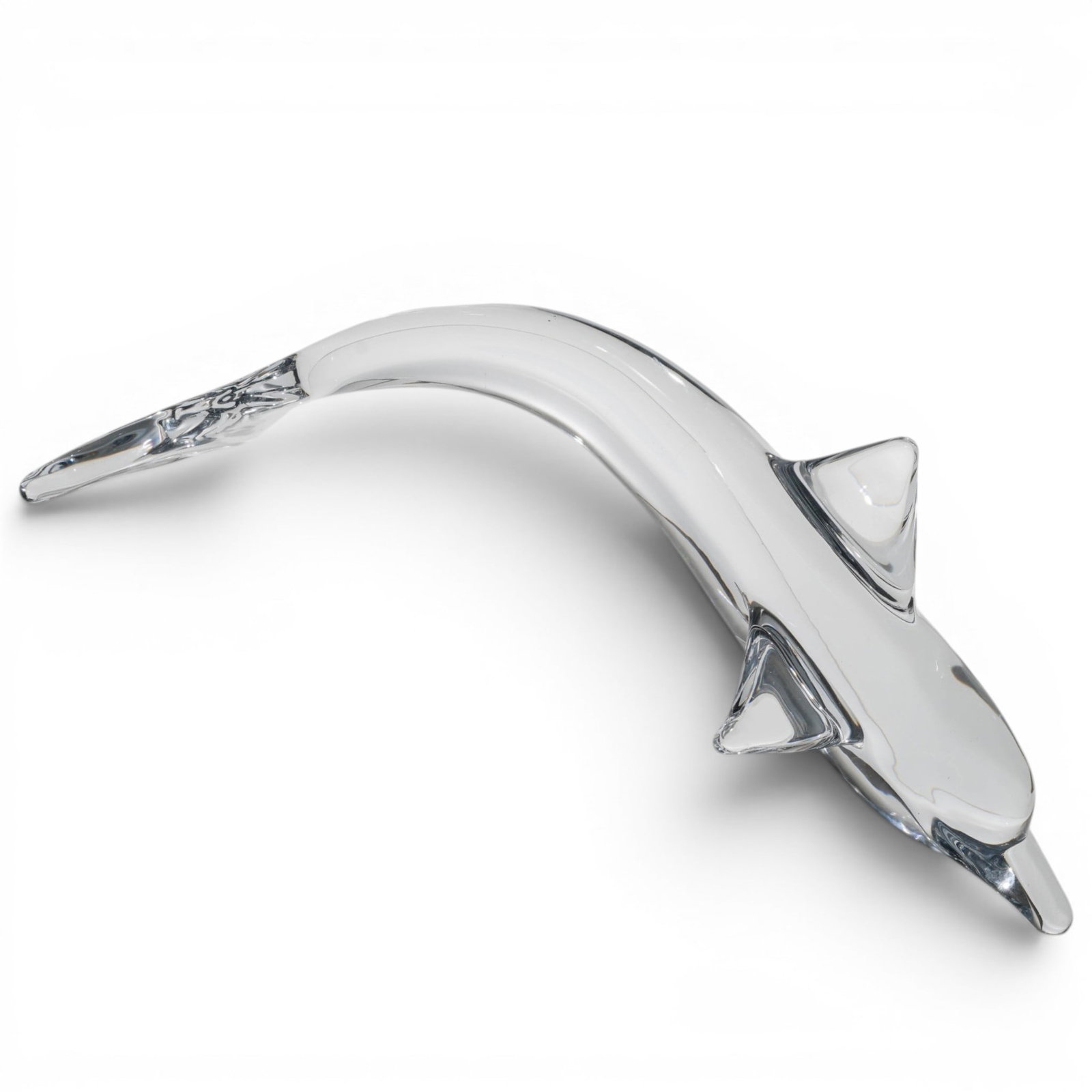 Daum France Crystal Leaping Dolphin Sculpture (1 of 6)