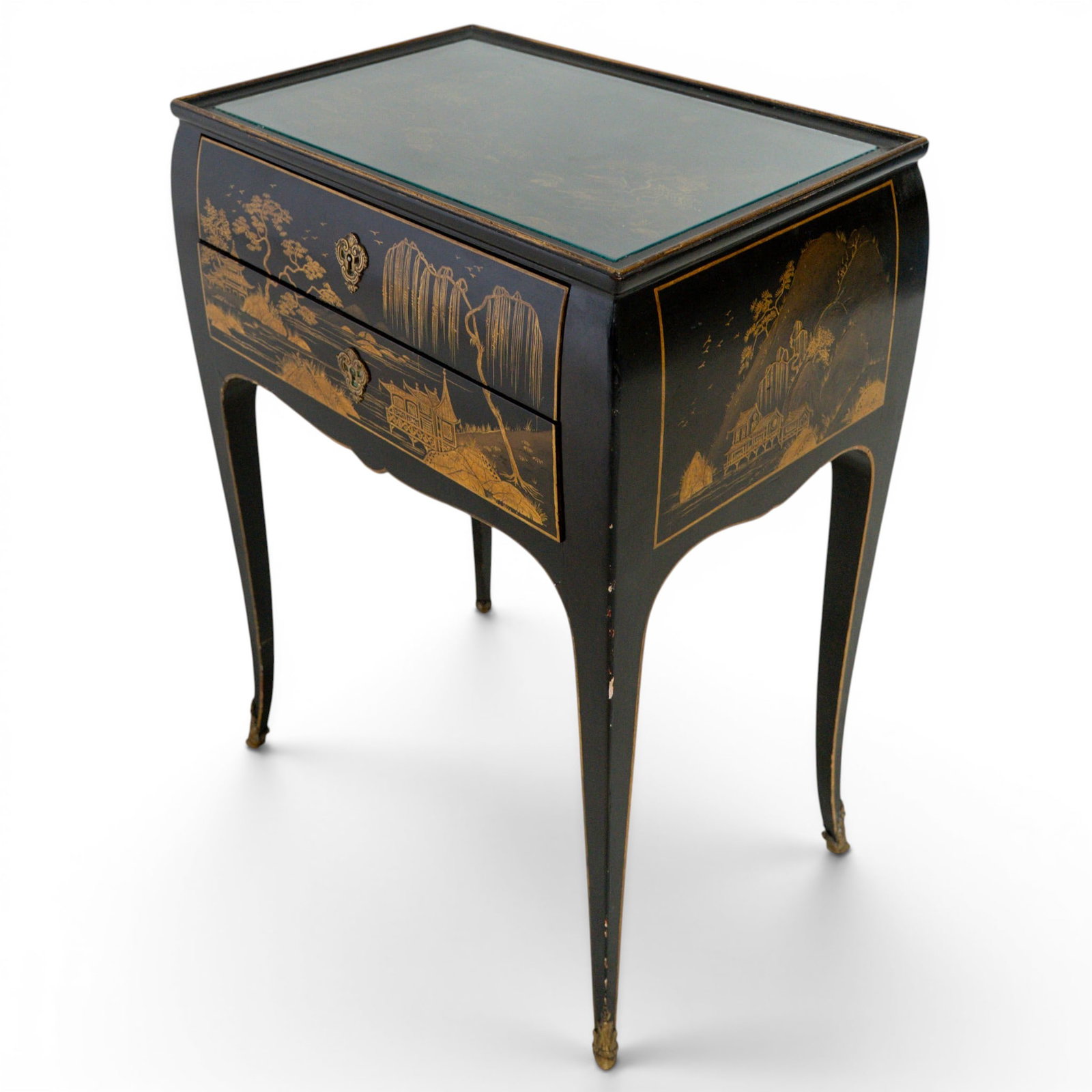 Antique English Chinoiserie Lacquered Desk (1 of 6)