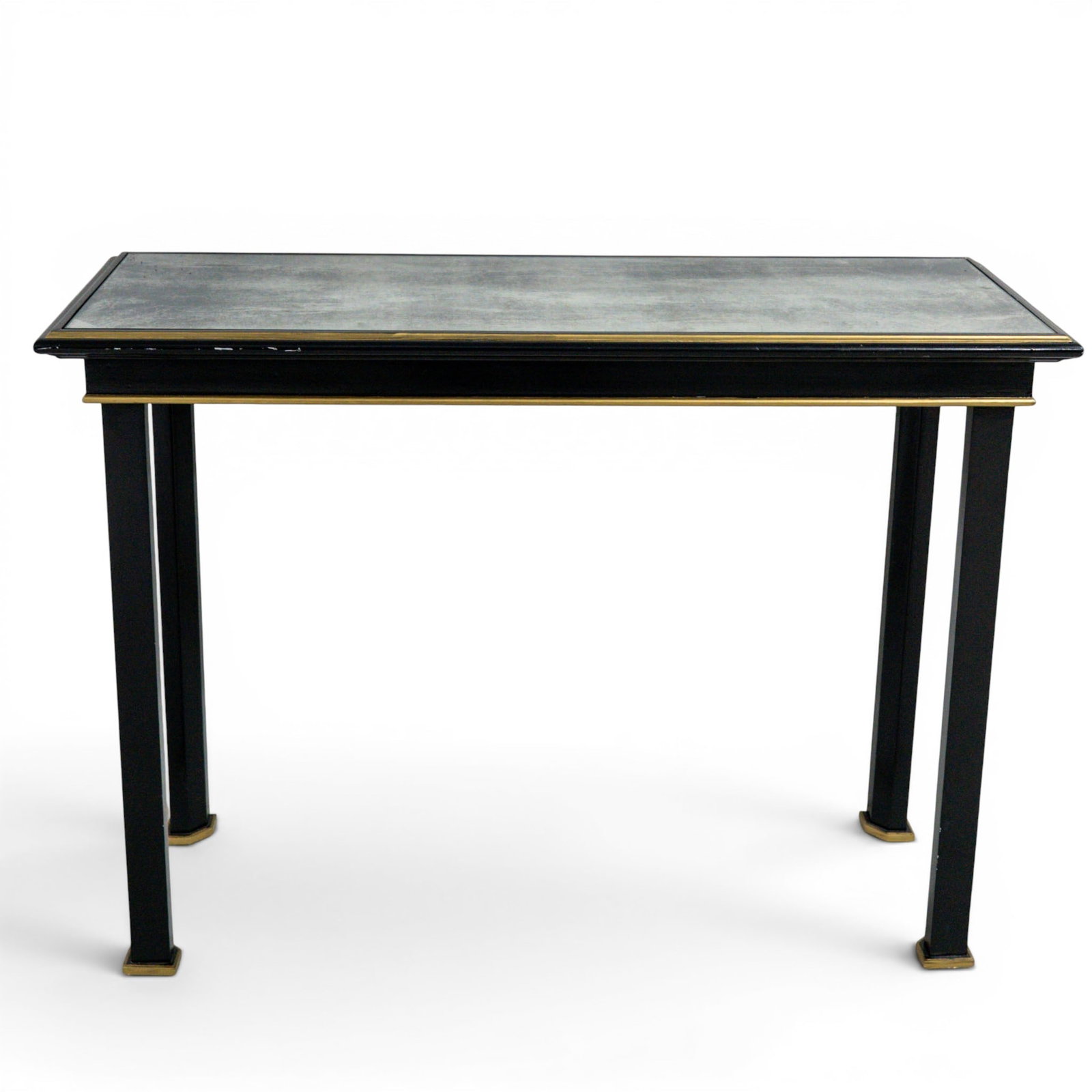 Black Lacquer Mirrored Console Table (1 of 4)
