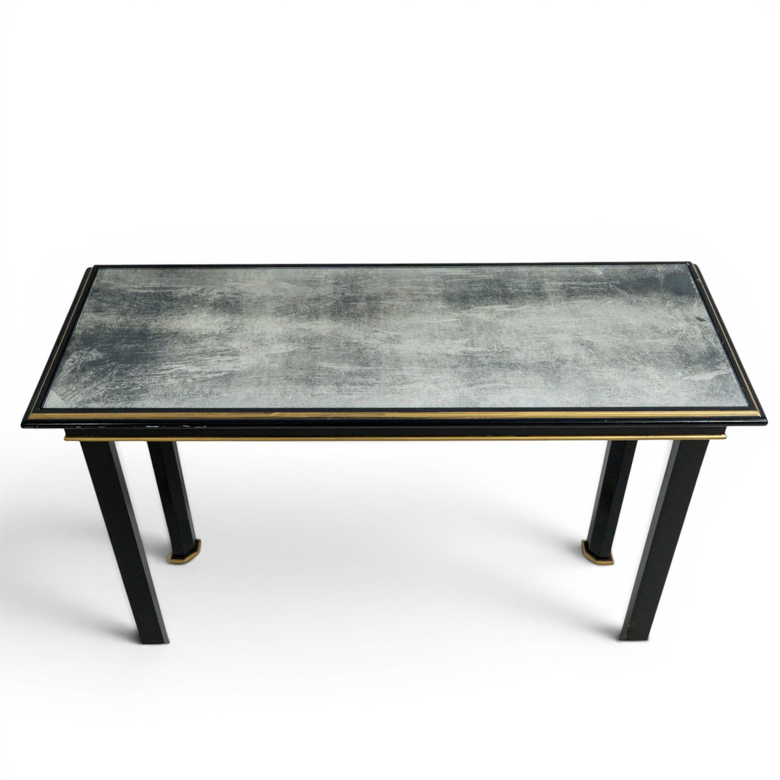 Black Lacquer Mirrored Console Table - 3