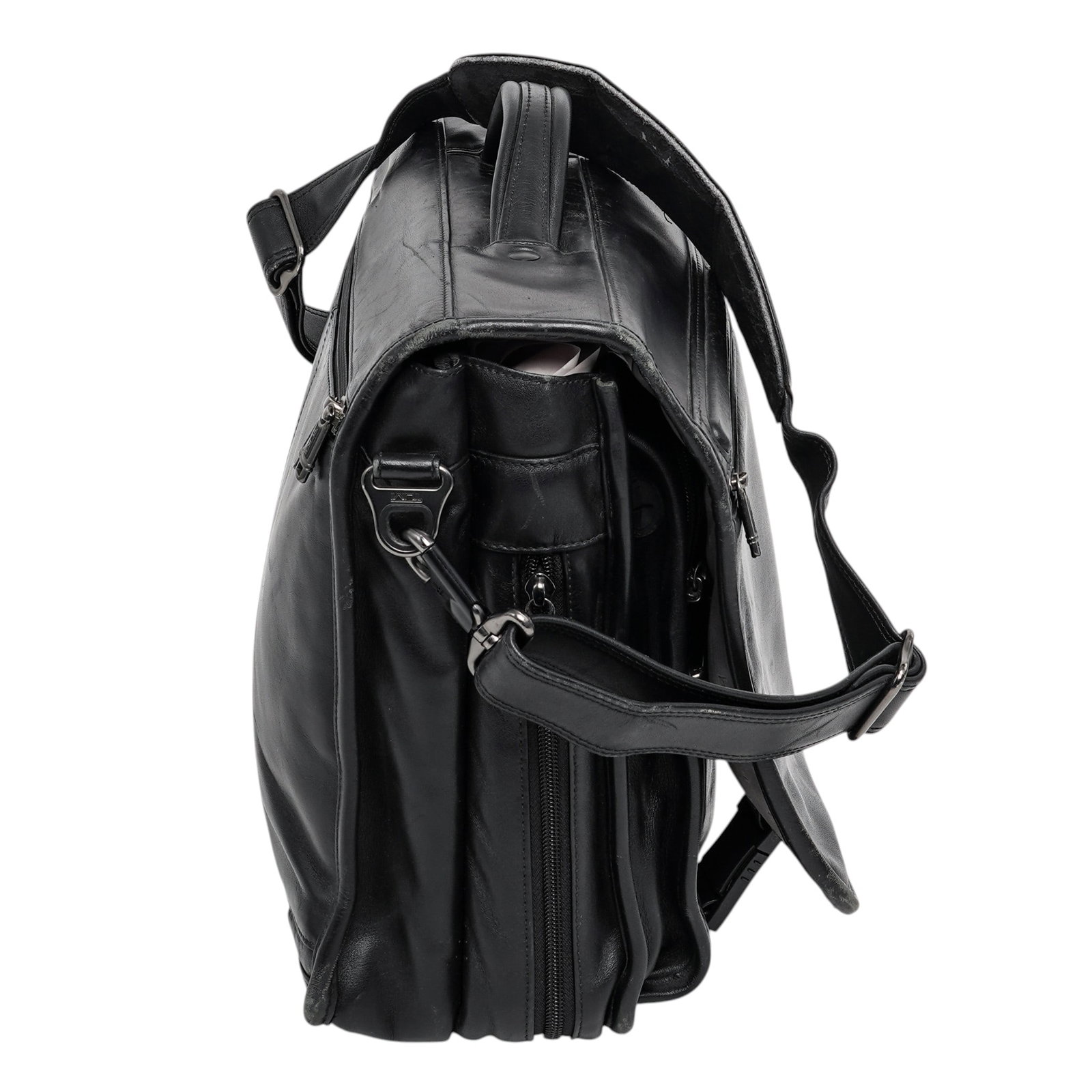 Tumi Nappa Leather Expandable Brief Case - 4