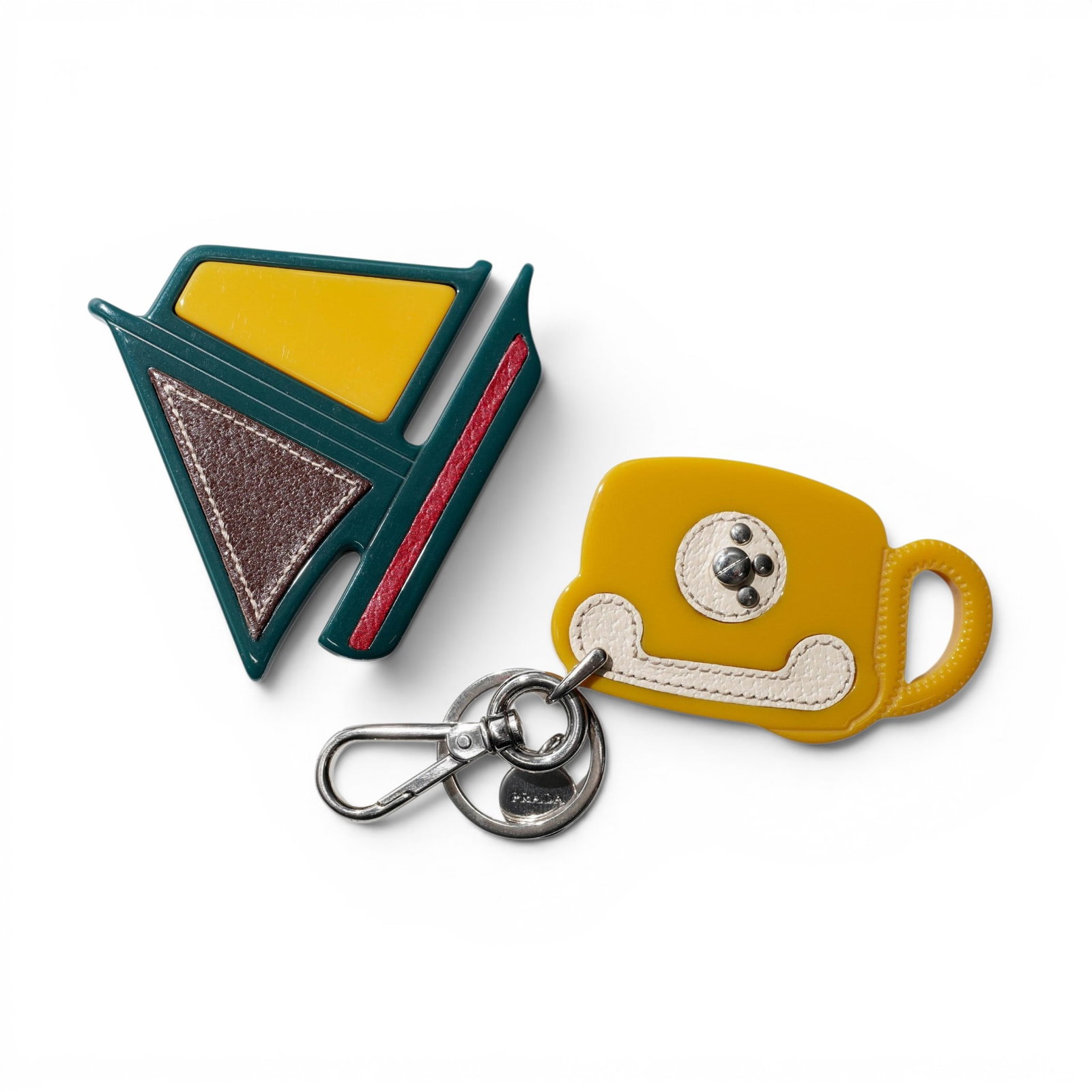 (2pc) Prada Saffiano Leather & Resin Charms (1 of 7)
