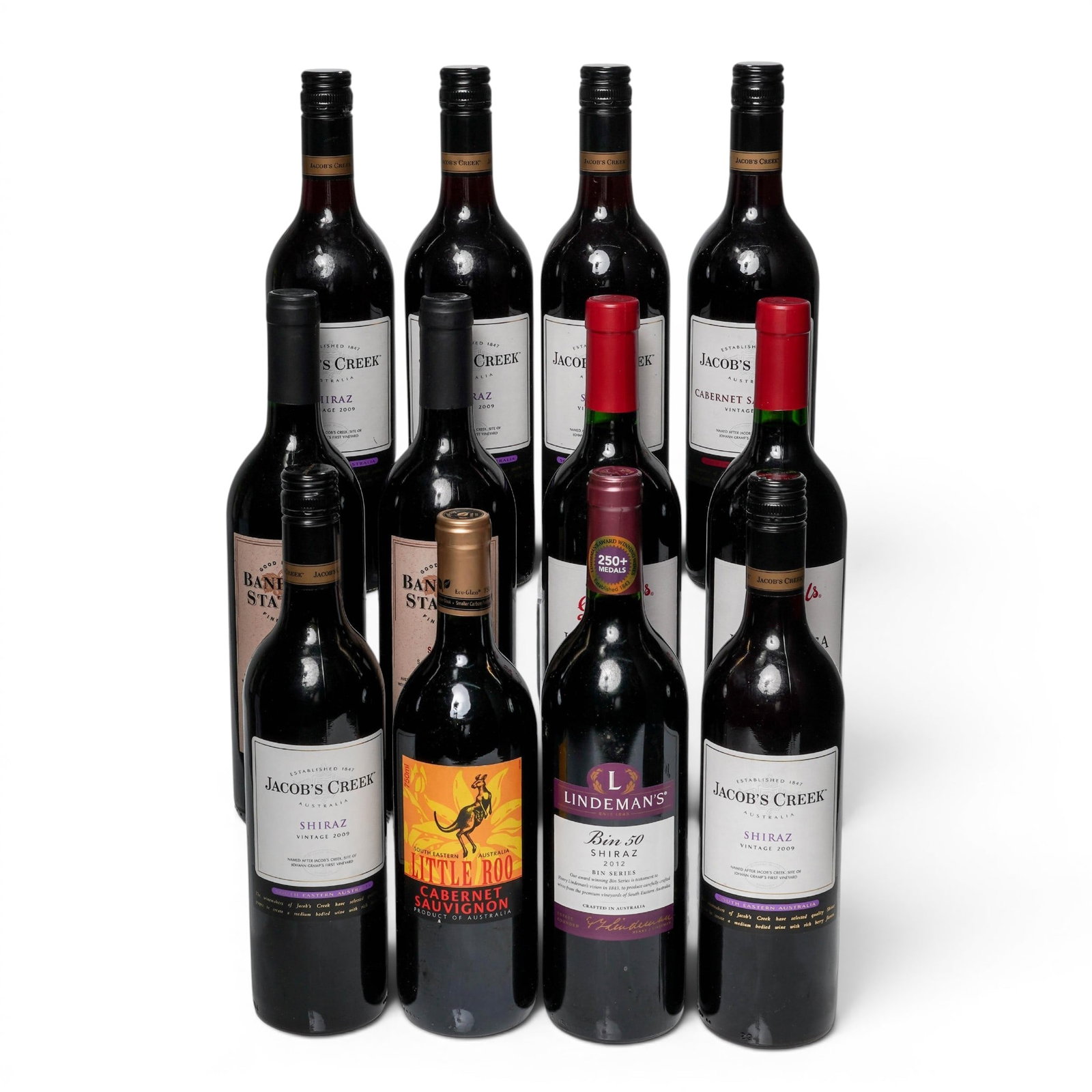 (12 pc) Assortment of Red Wine Bottles (1 of 10)