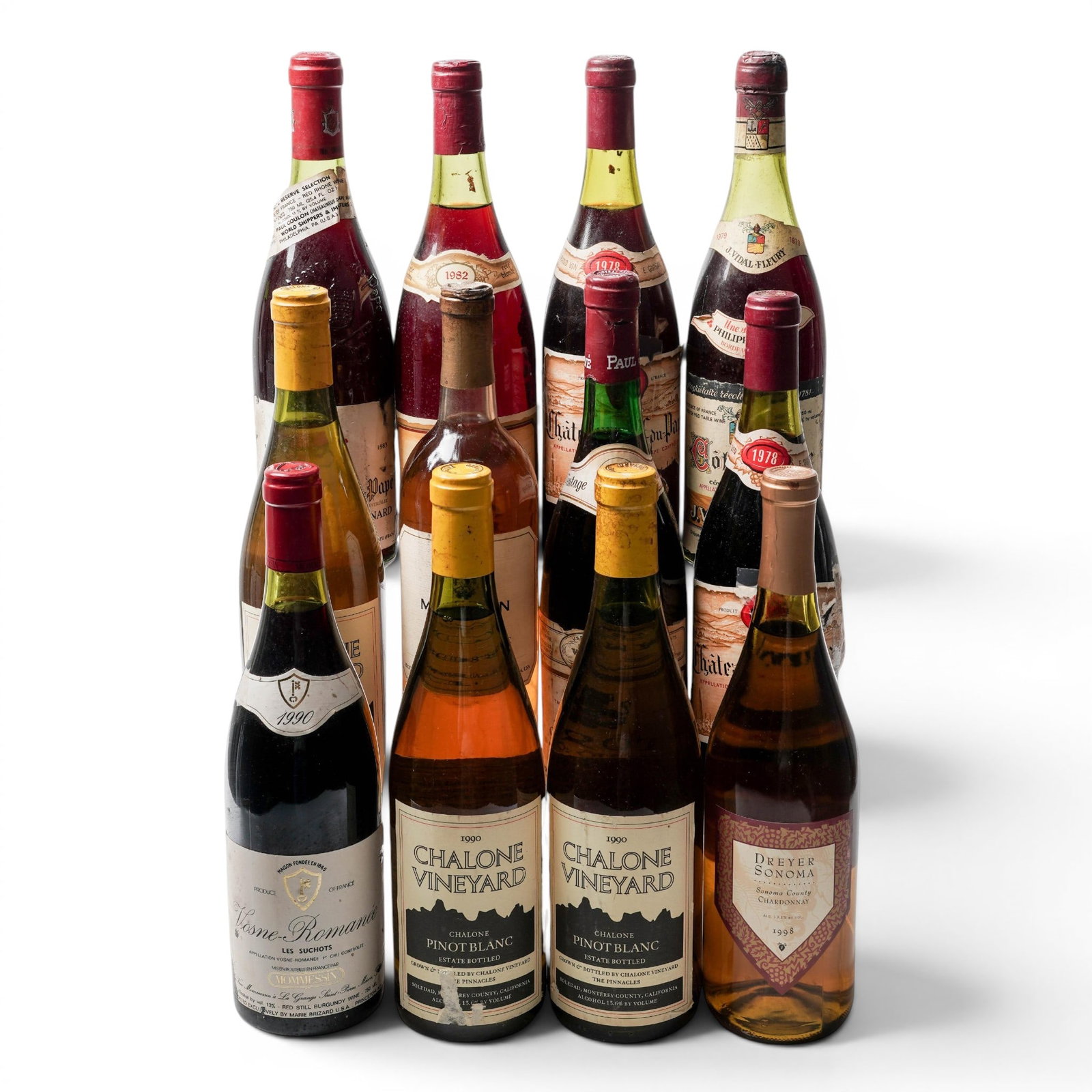 (12 pc) Lot of Vintage French & American Red & White Wine (1 of 7)