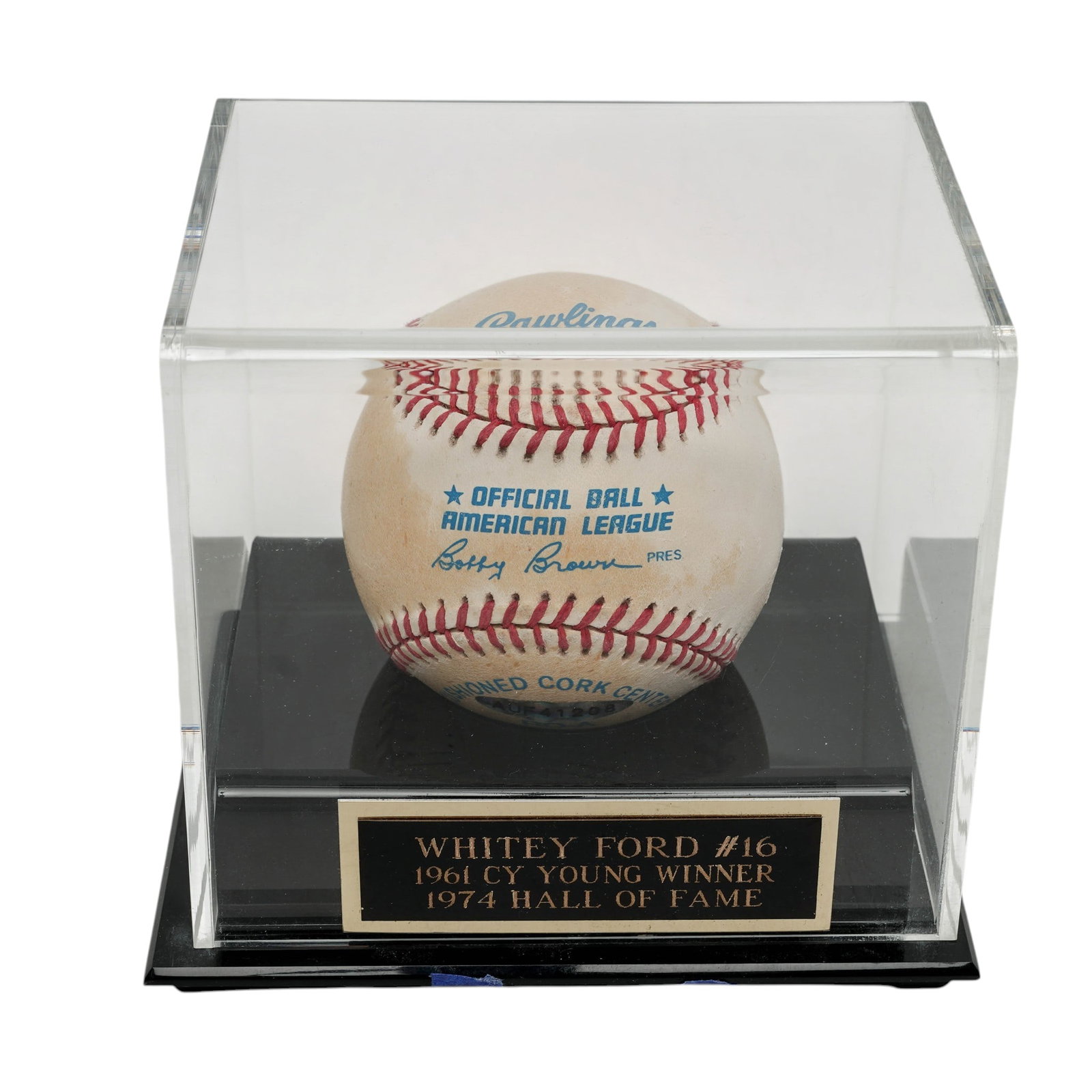 Whitey Ford Autographed Baseball w/ Upper Deck COA (1 of 13)