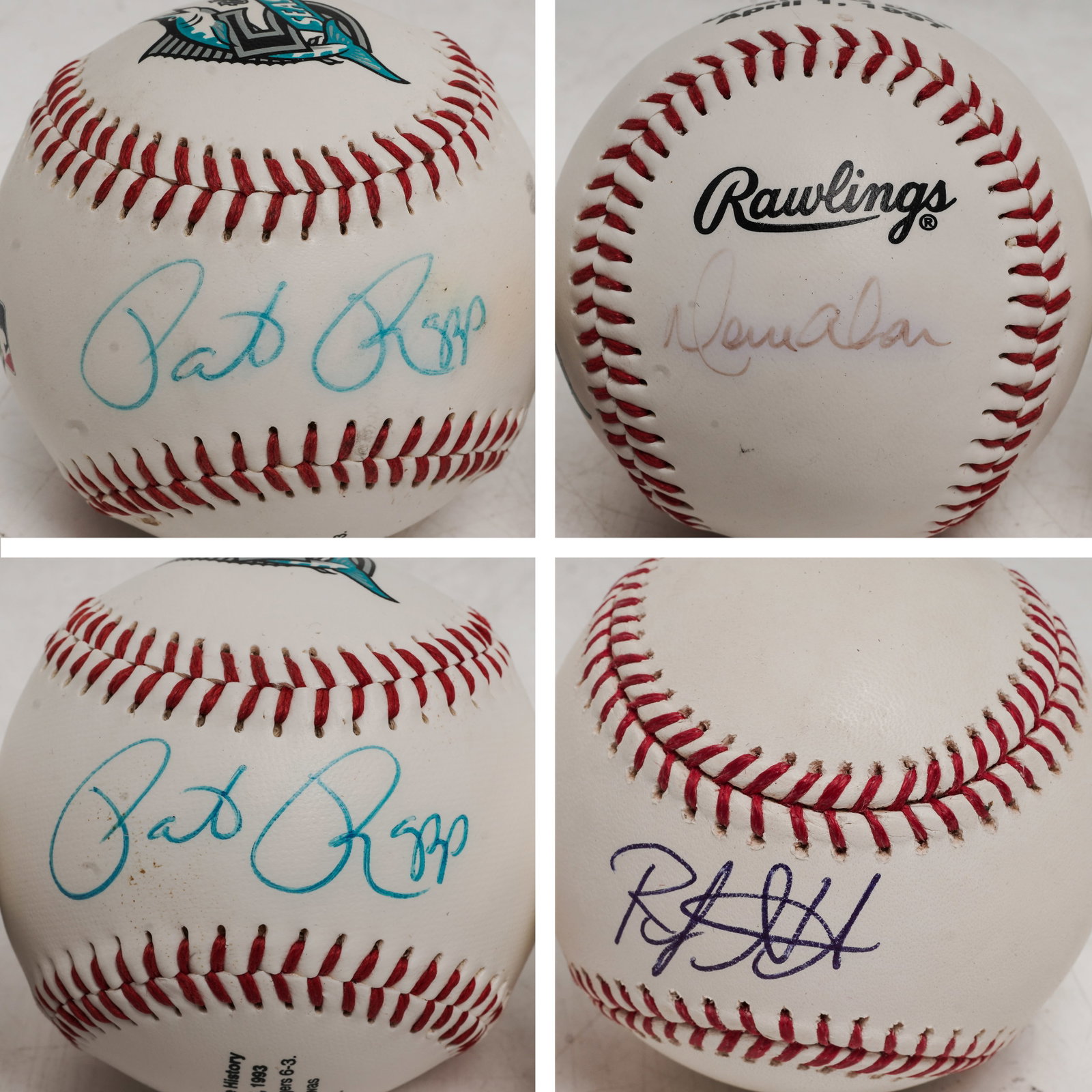 (4 pcs) Florida Marlins Signed Baseballs - 4