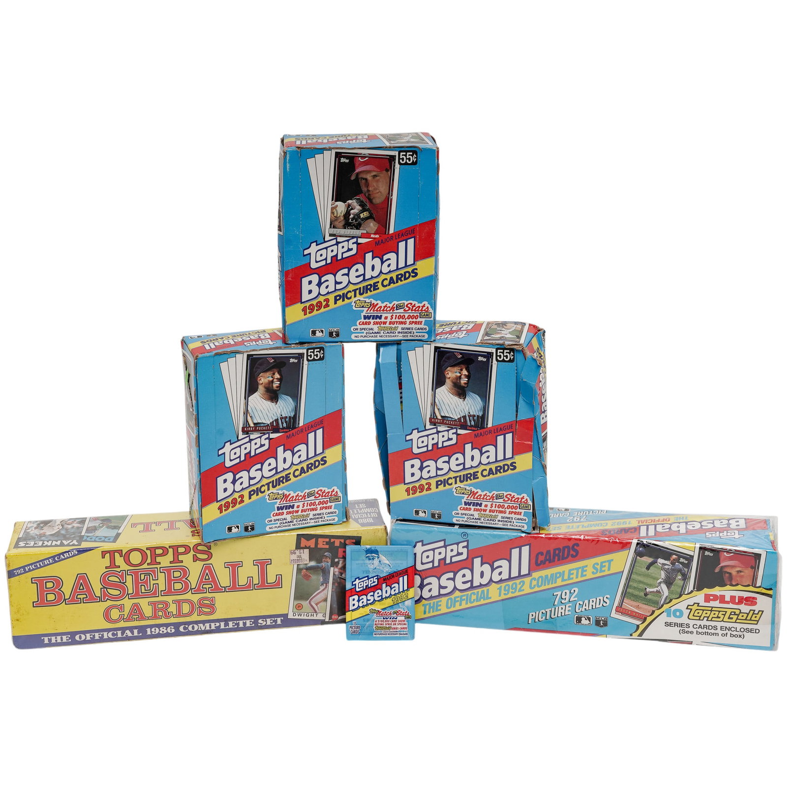 (5 pcs) 1980s-1990s Topps Baseball Card Boxes (1 of 5)
