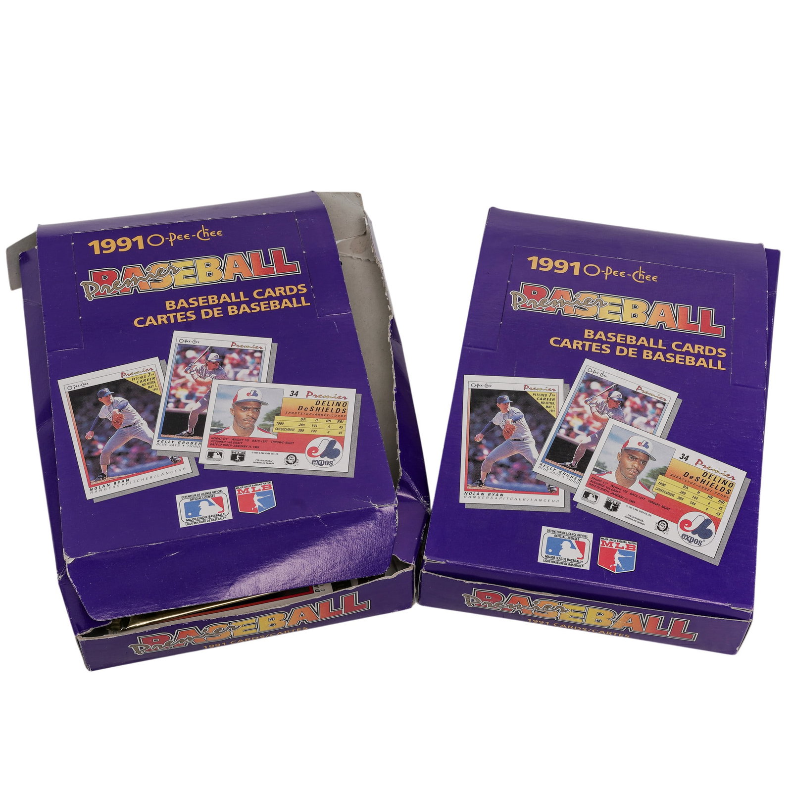 (2 pcs) O-Pee-Chee 1991 Baseball Cards (1 of 3)
