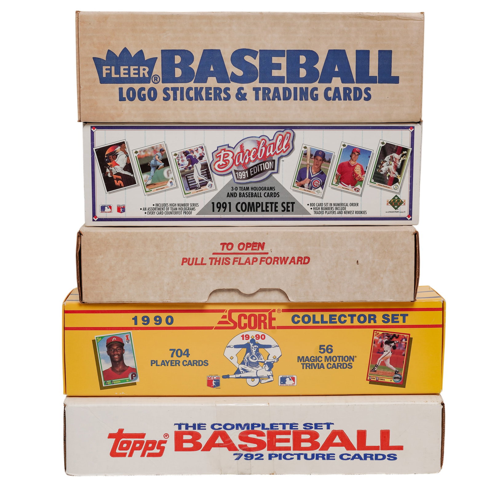 (5 pc) Collectors Set Baseball Card Boxes (1 of 5)