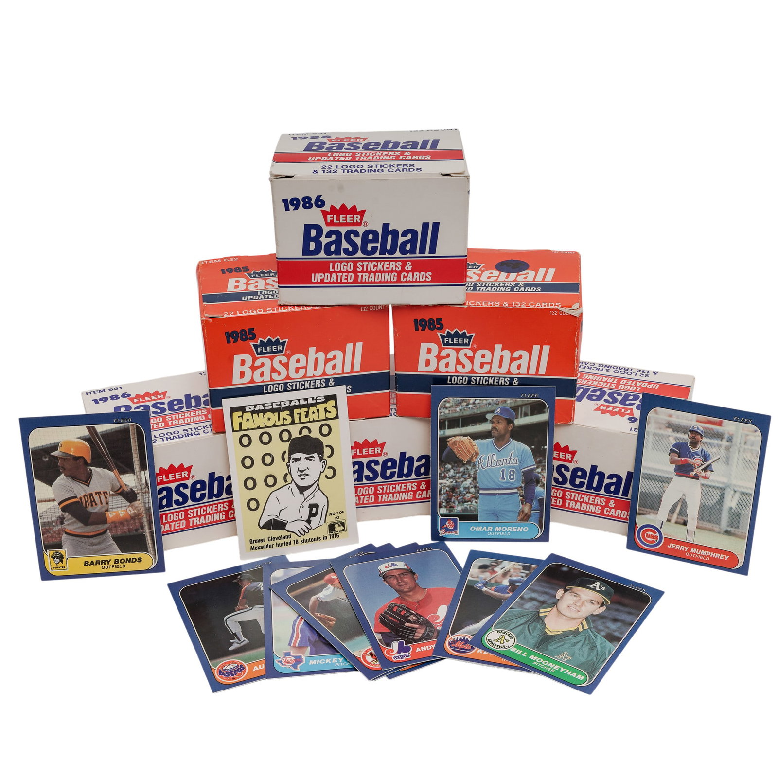 (6pc) 1980s Fleer Baseball Card Boxes - 2