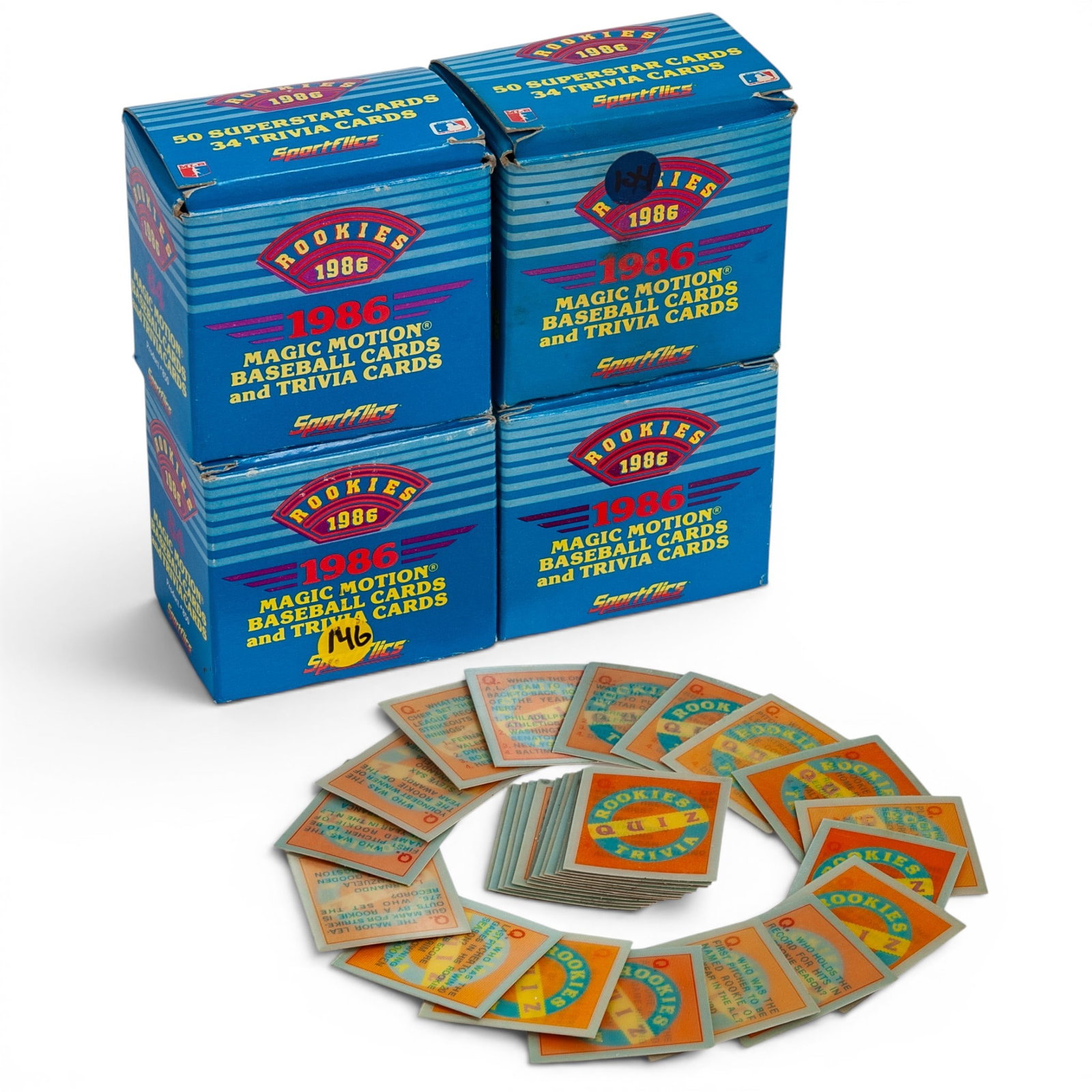 (4pc) Sportflics Rookies Magic Motion Baseball & Trivia Card Boxes (1 of 7)