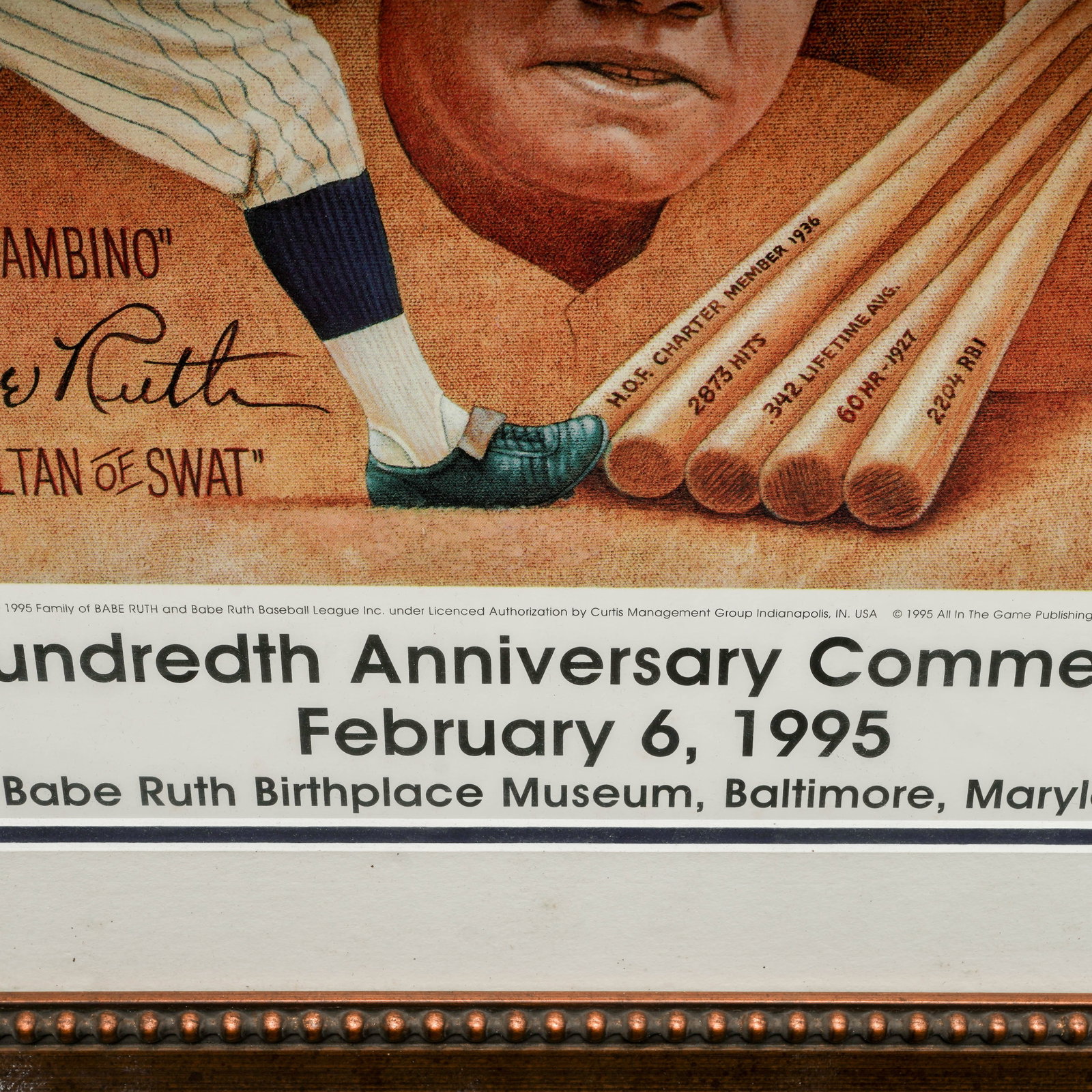(2 pc) Framed Retro Baseball Posters - 10