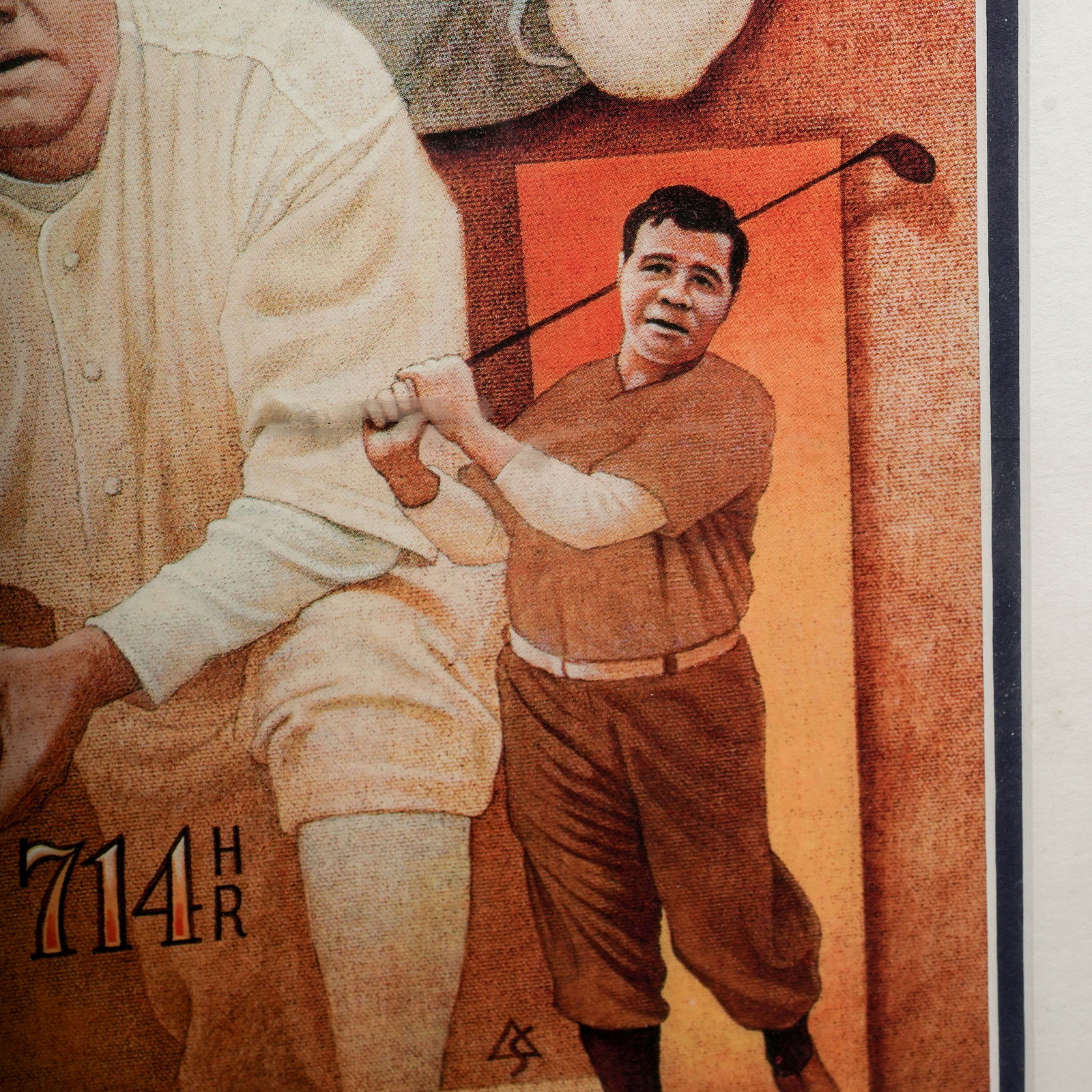(2 pc) Framed Retro Baseball Posters - 15