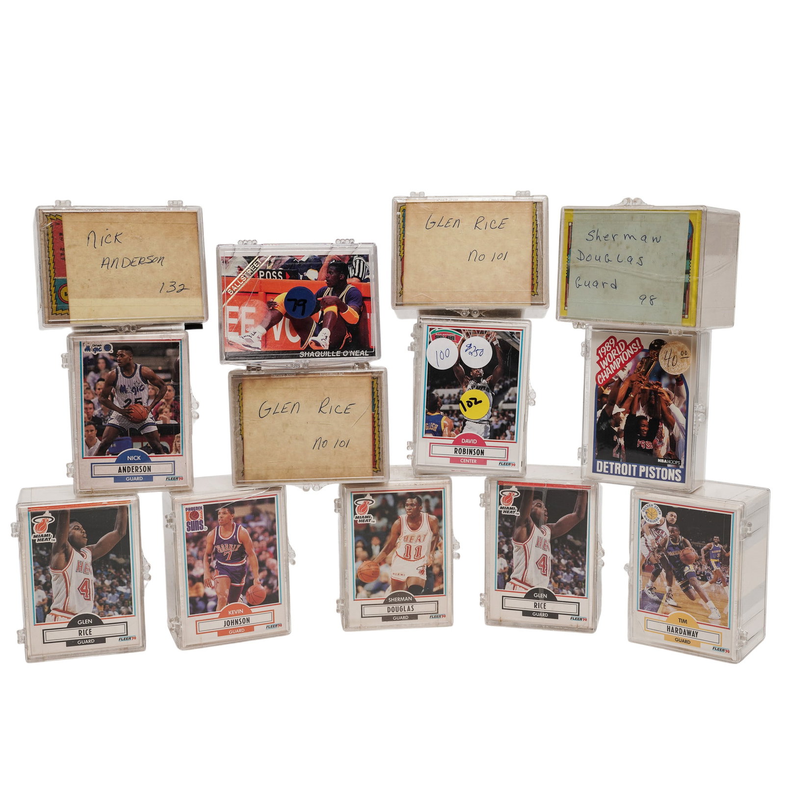 Lot of Vintage Basketball Cards: Lot of Vintage Basketball Cards Late 20th-early 21st century, American A collector's lot of cased basketball cards. Cases each approx. H 1.25"- 2" x L 3.75" x W 2.75"