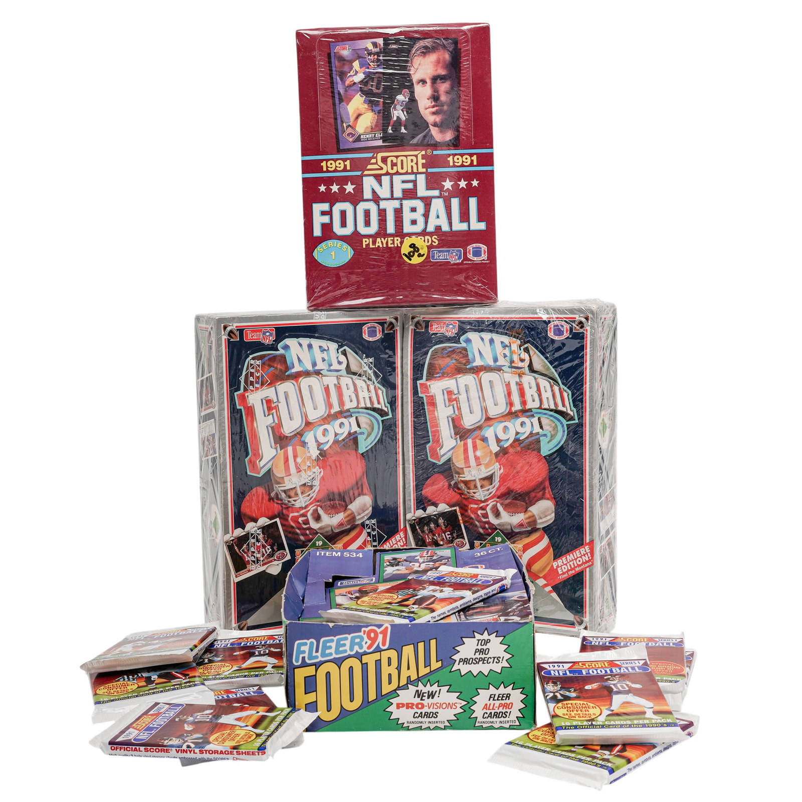 (5pc) Fleer & Score Football Card Collection (1 of 5)