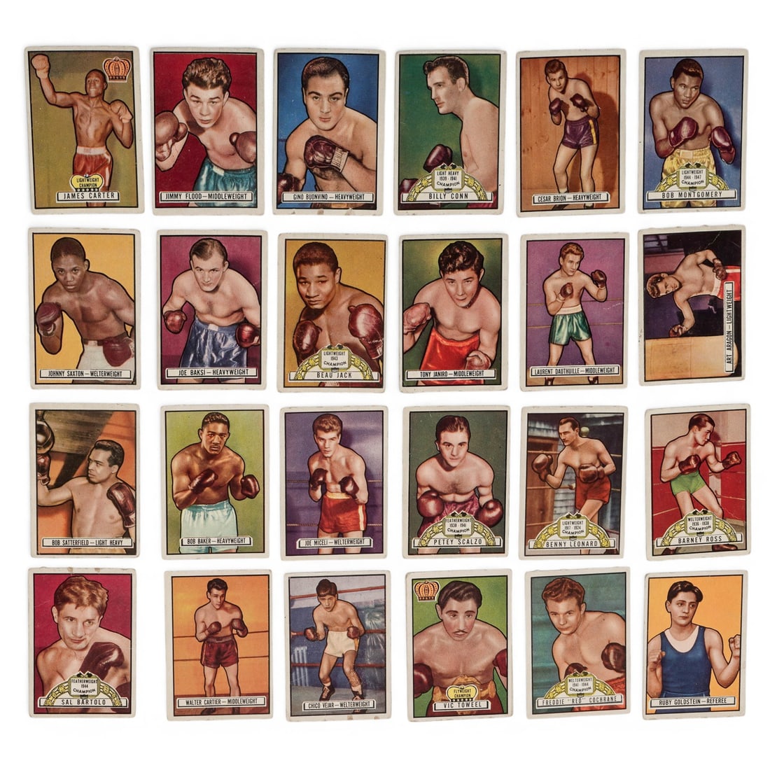 1951 Topps Ringside Collection Boxer Cards (1 of 9)