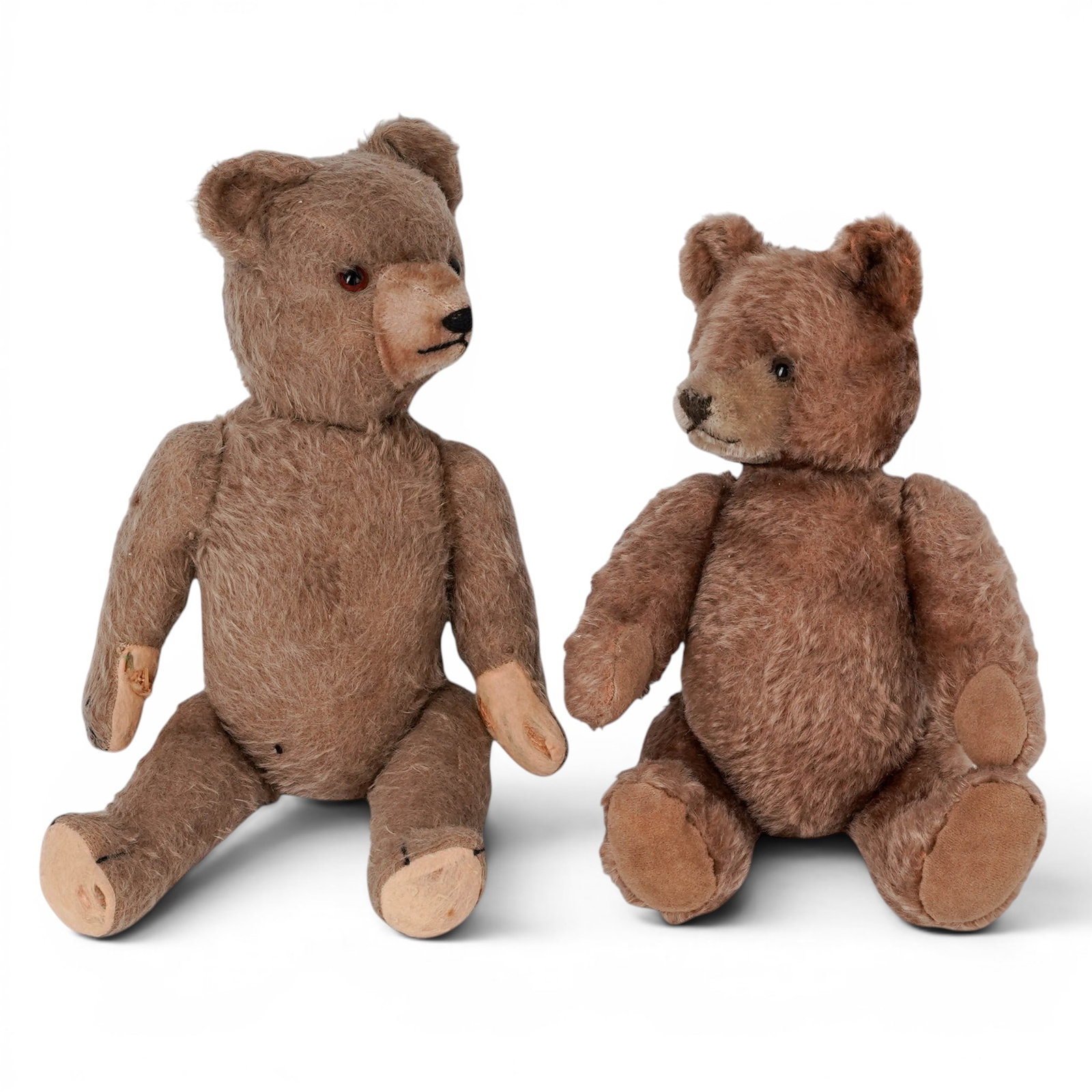 (2 pc) Vintage Steiff Light Brown Teddy Bears (1 of 5)