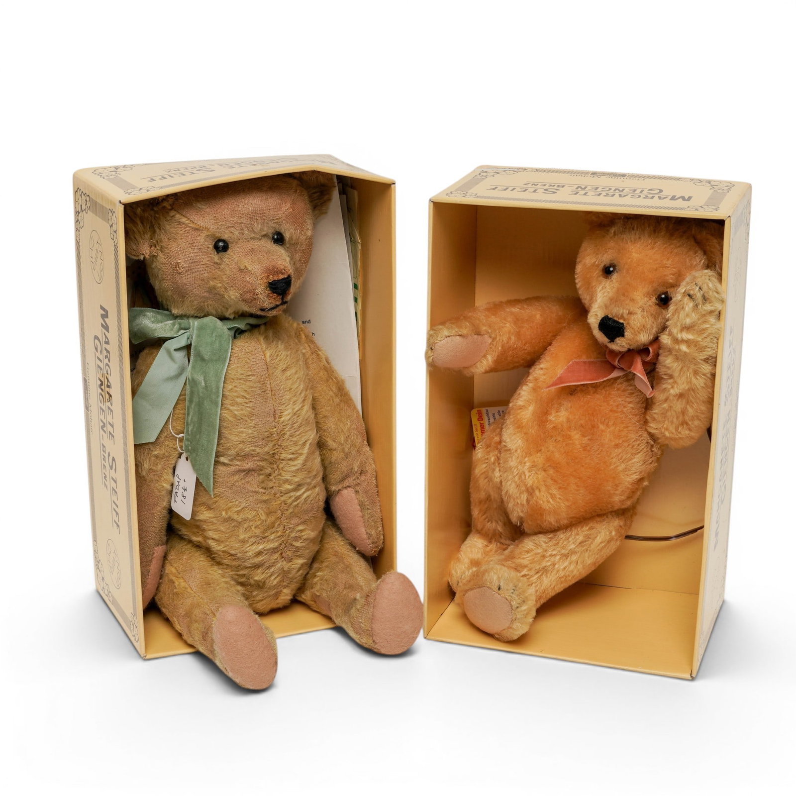 (2 pc) Steiff Golden Teddy Bears with Original Boxes (1 of 17)